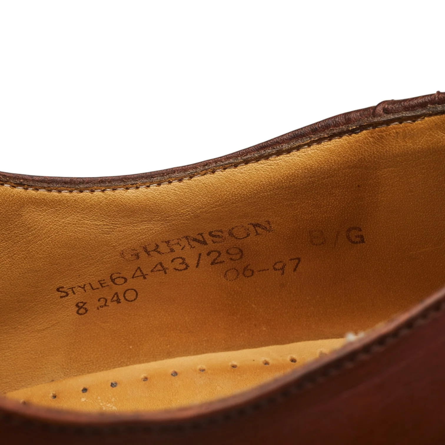 Vintage Tan Brown Leather Oxford Brogues UK 8 G - Image 7