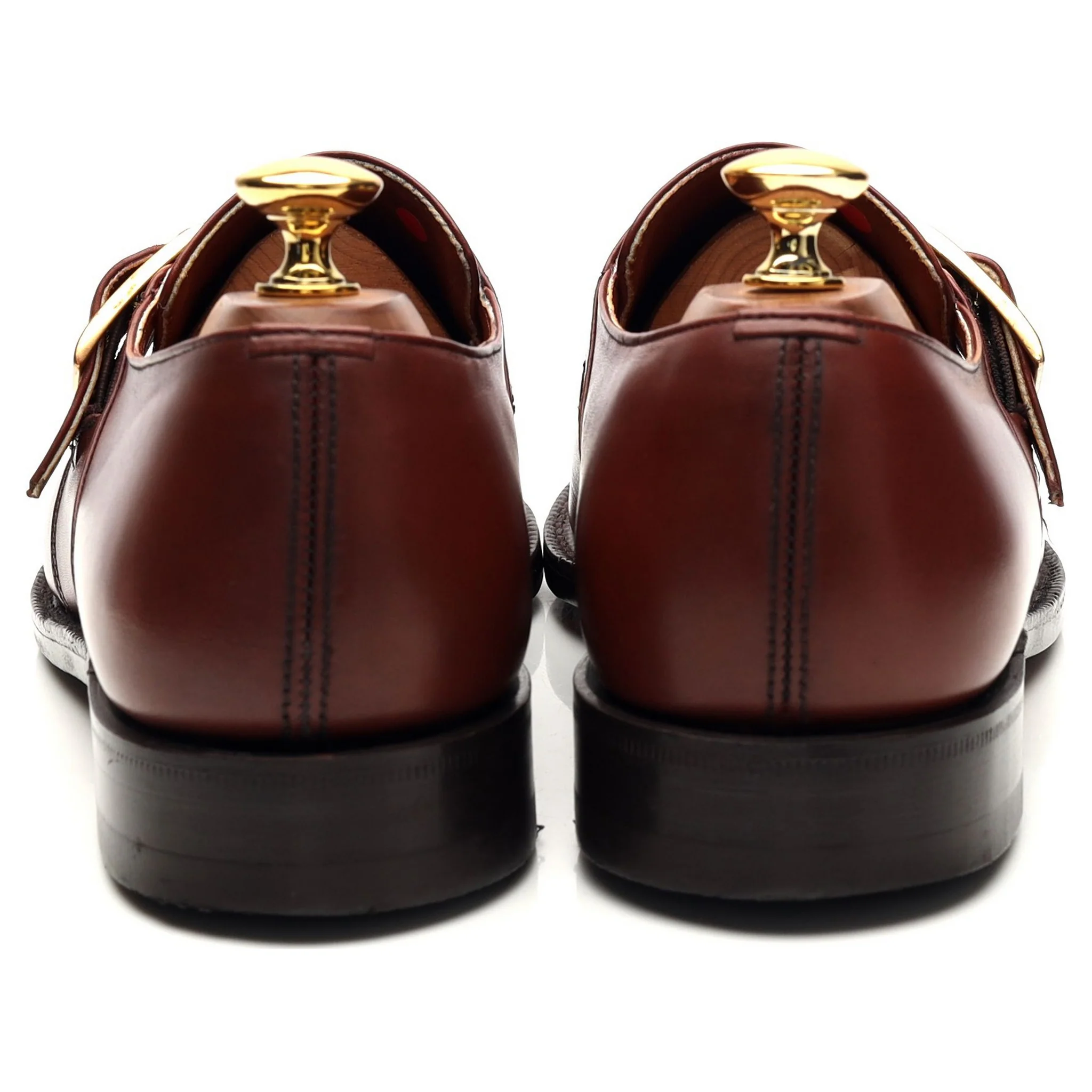 'Presley' Tan Brown Leather Single Monk Strap UK 6 F - Image 4