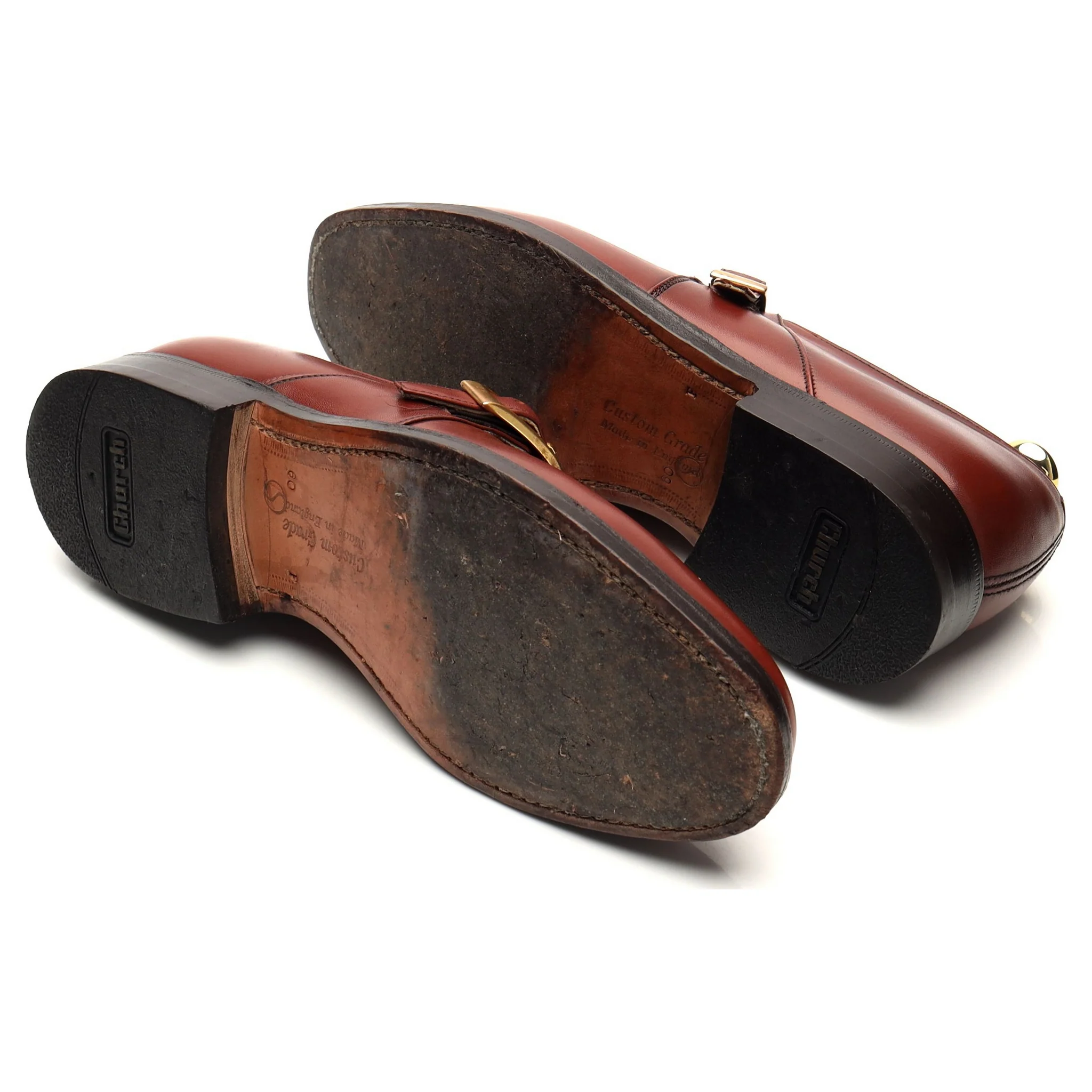 'Presley' Tan Brown Leather Single Monk Strap UK 6 F - Image 5