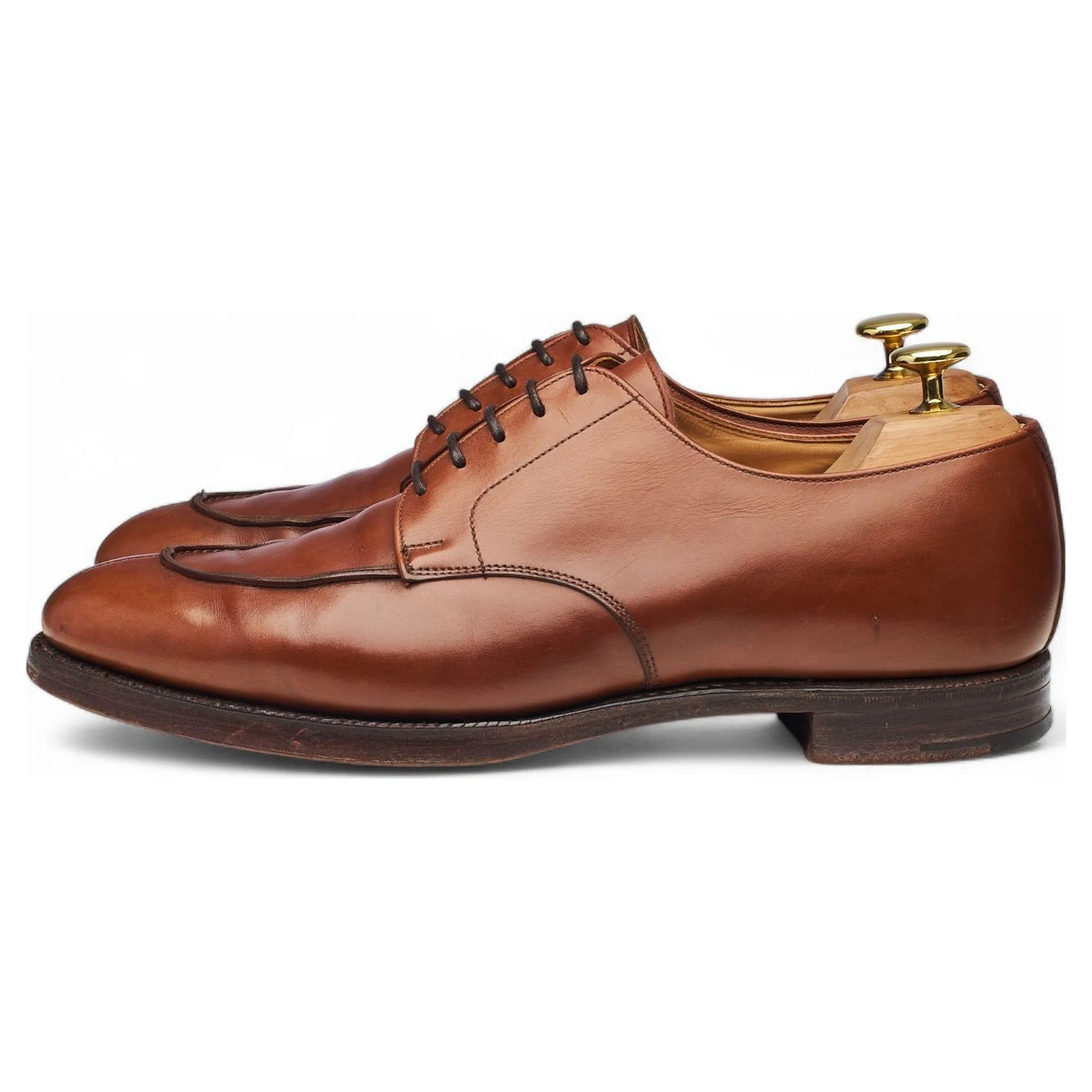 Tan Brown Split Toe Derby UK 8 E - Image 3
