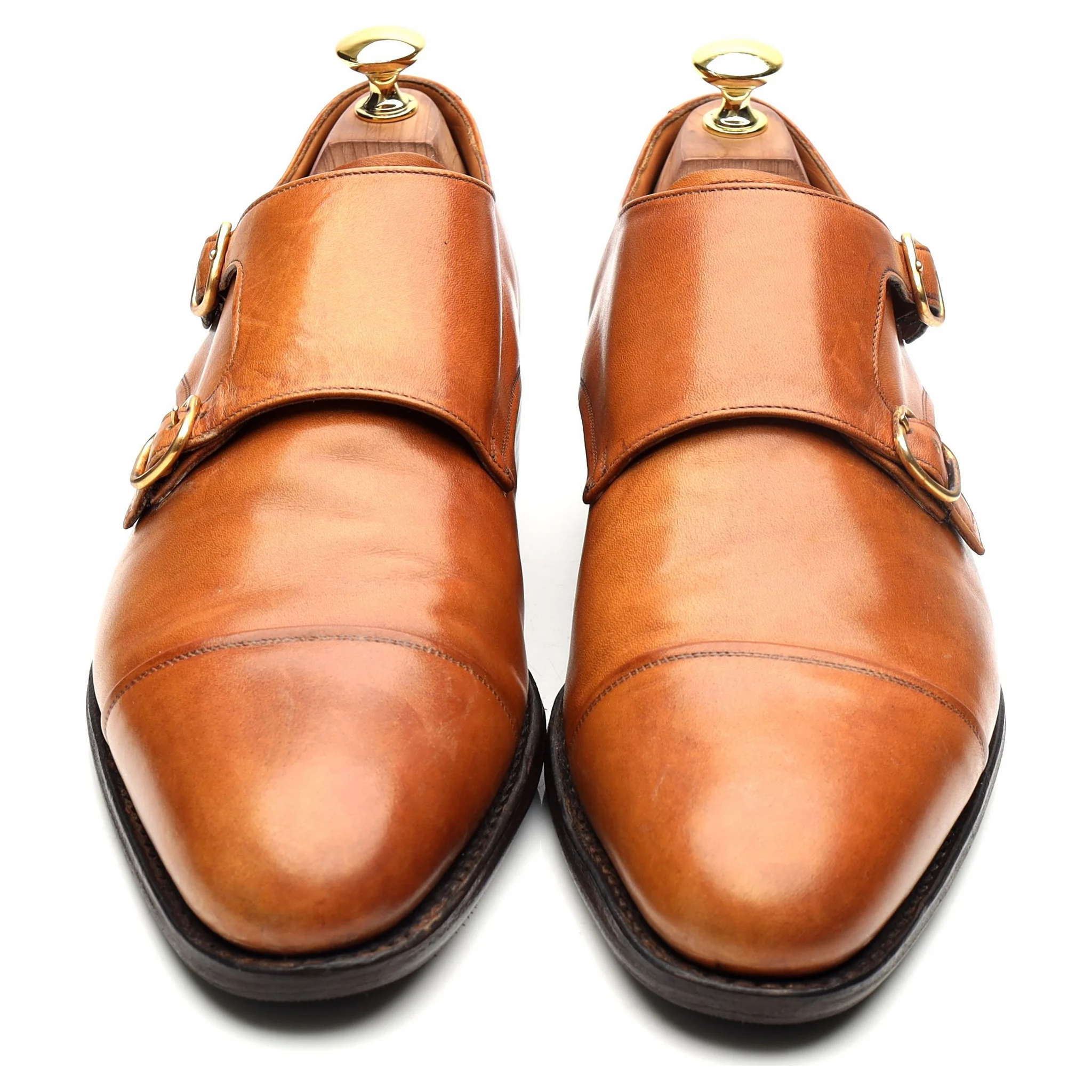 Tan Brown Leather Double Monk Strap UK 8 F - Image 9