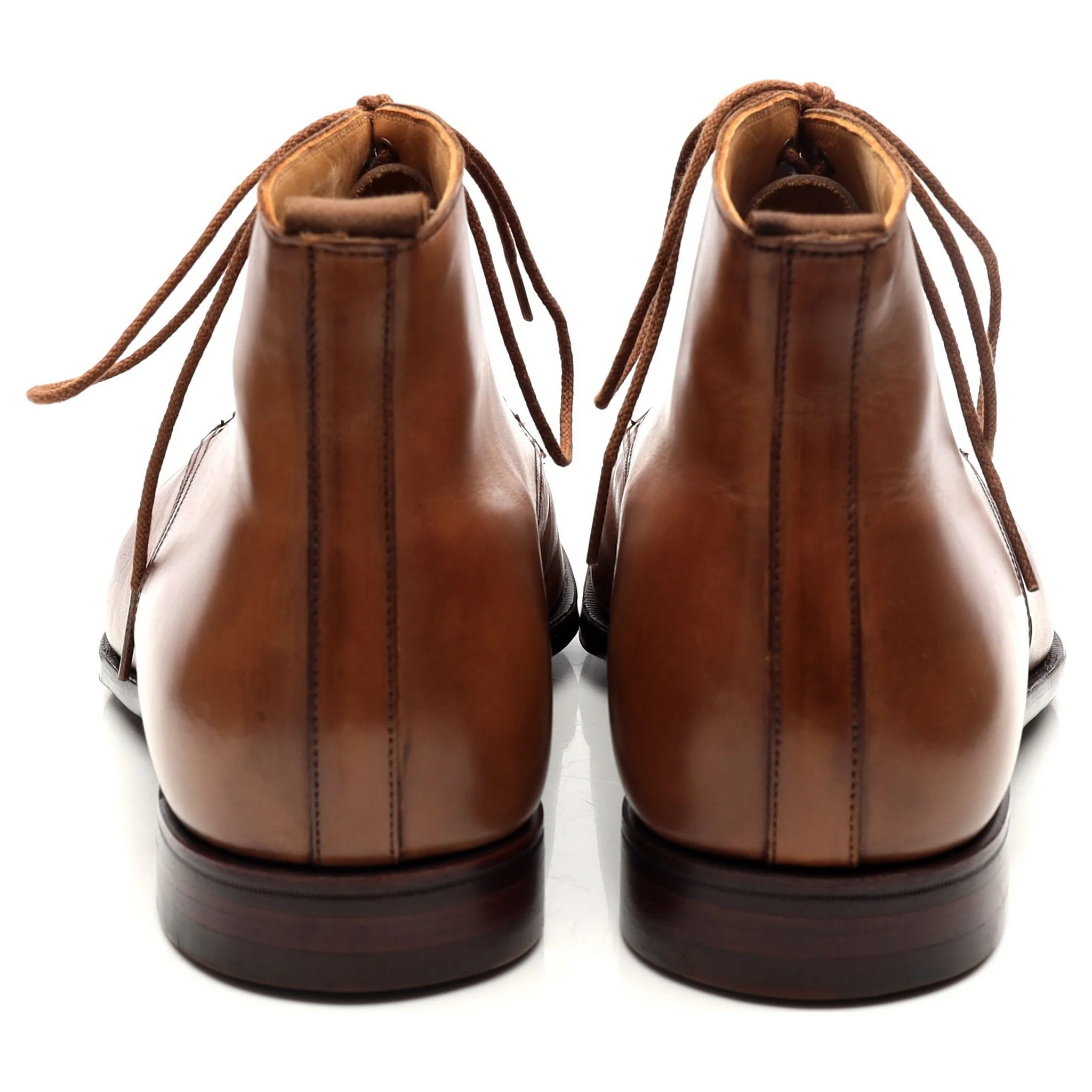 'Tees' Tan Brown Leather Boots UK 9.5 E - Image 4