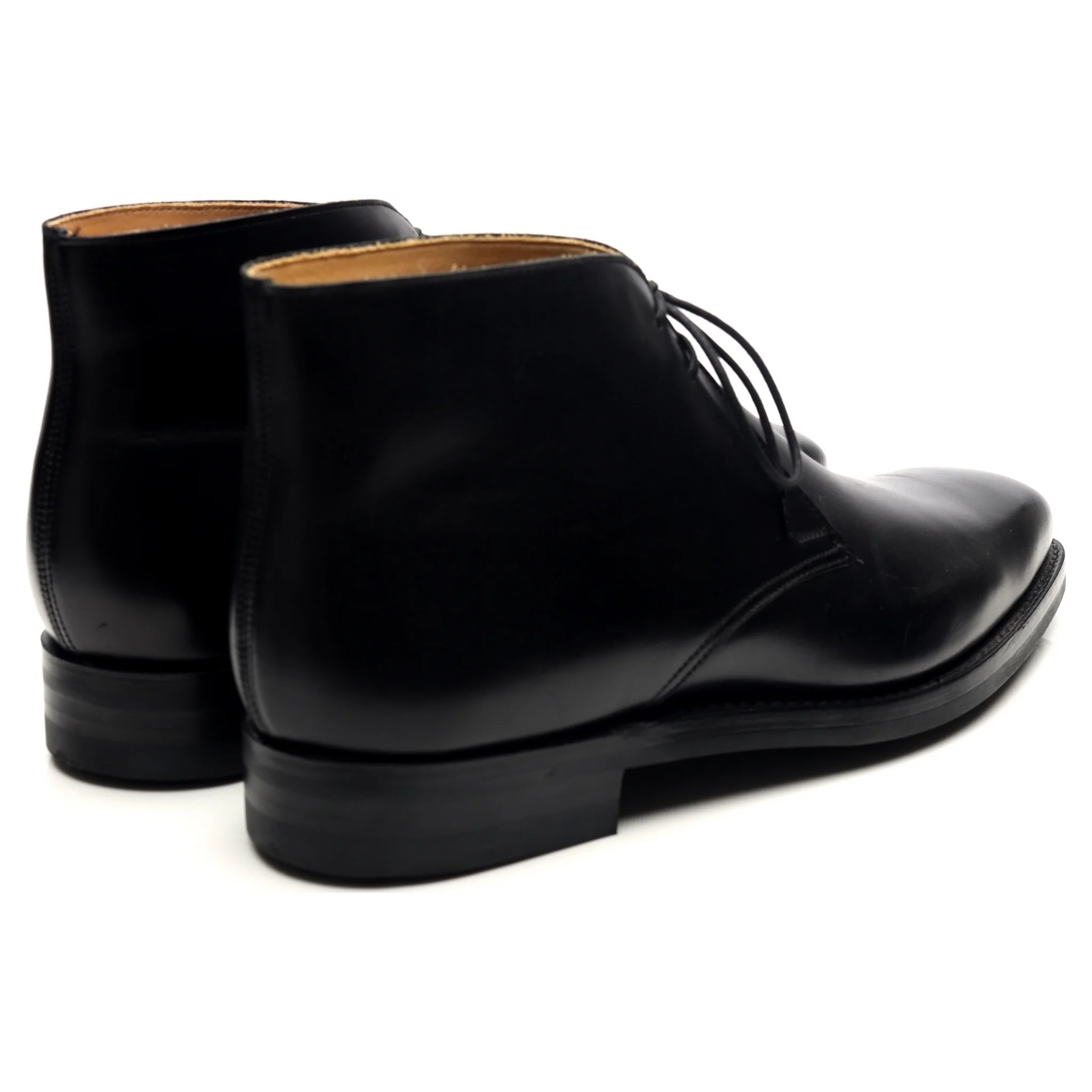 'Tetbury' Black Leather Chukka Boots UK 7.5 E - Image 5