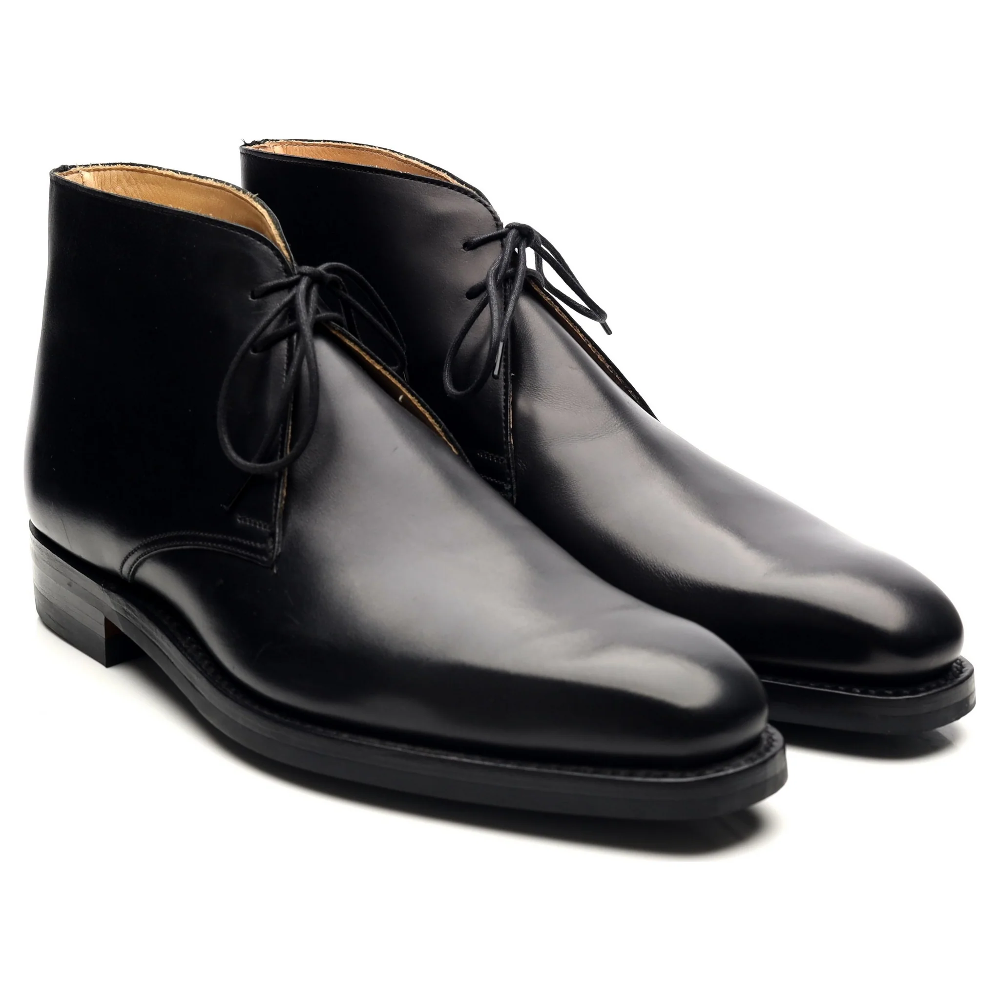 'Tetbury' Black Leather Chukka Boots UK 7.5 E - Image 7