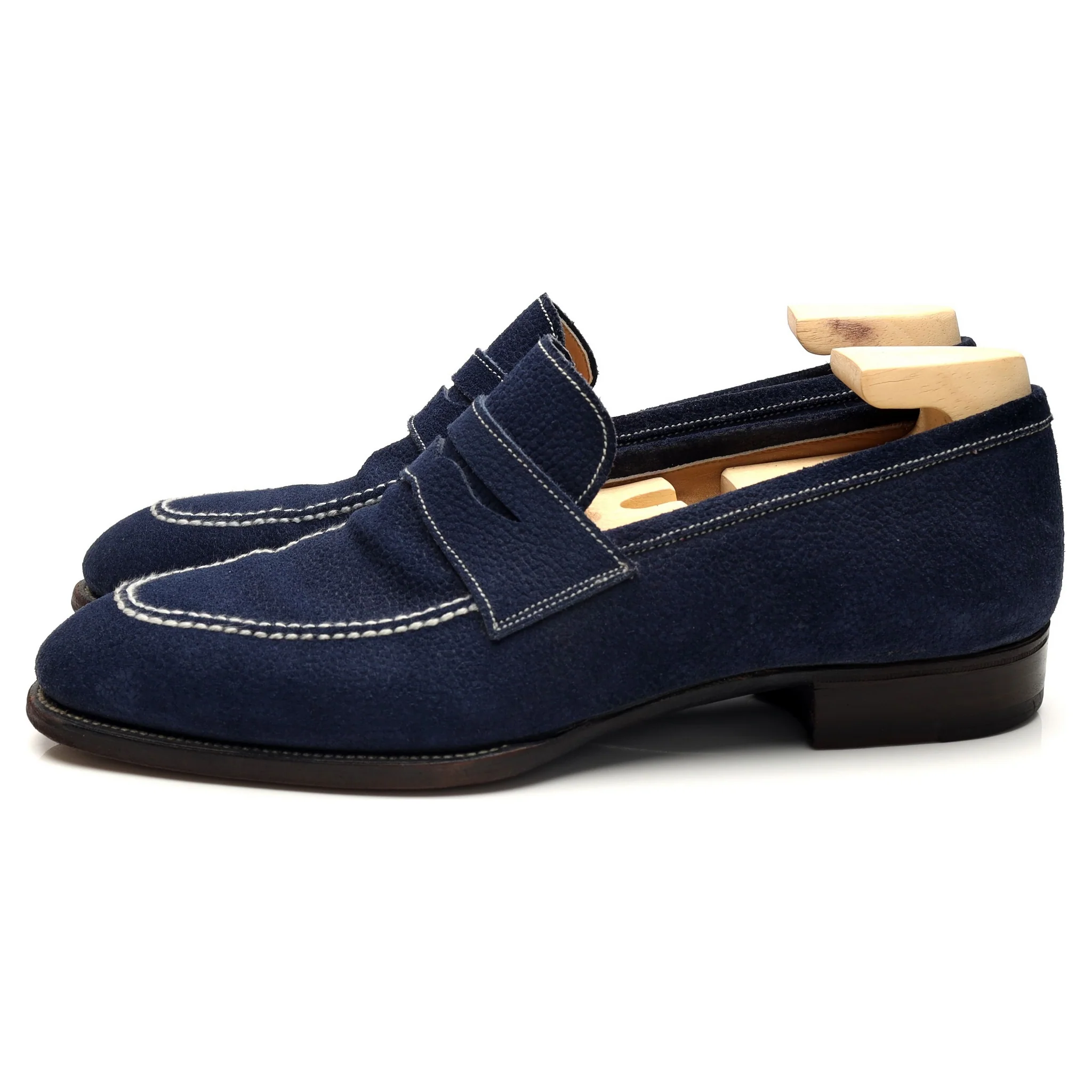 The Sabot Blue Grain Suede Loafers UK 8 - Image 3
