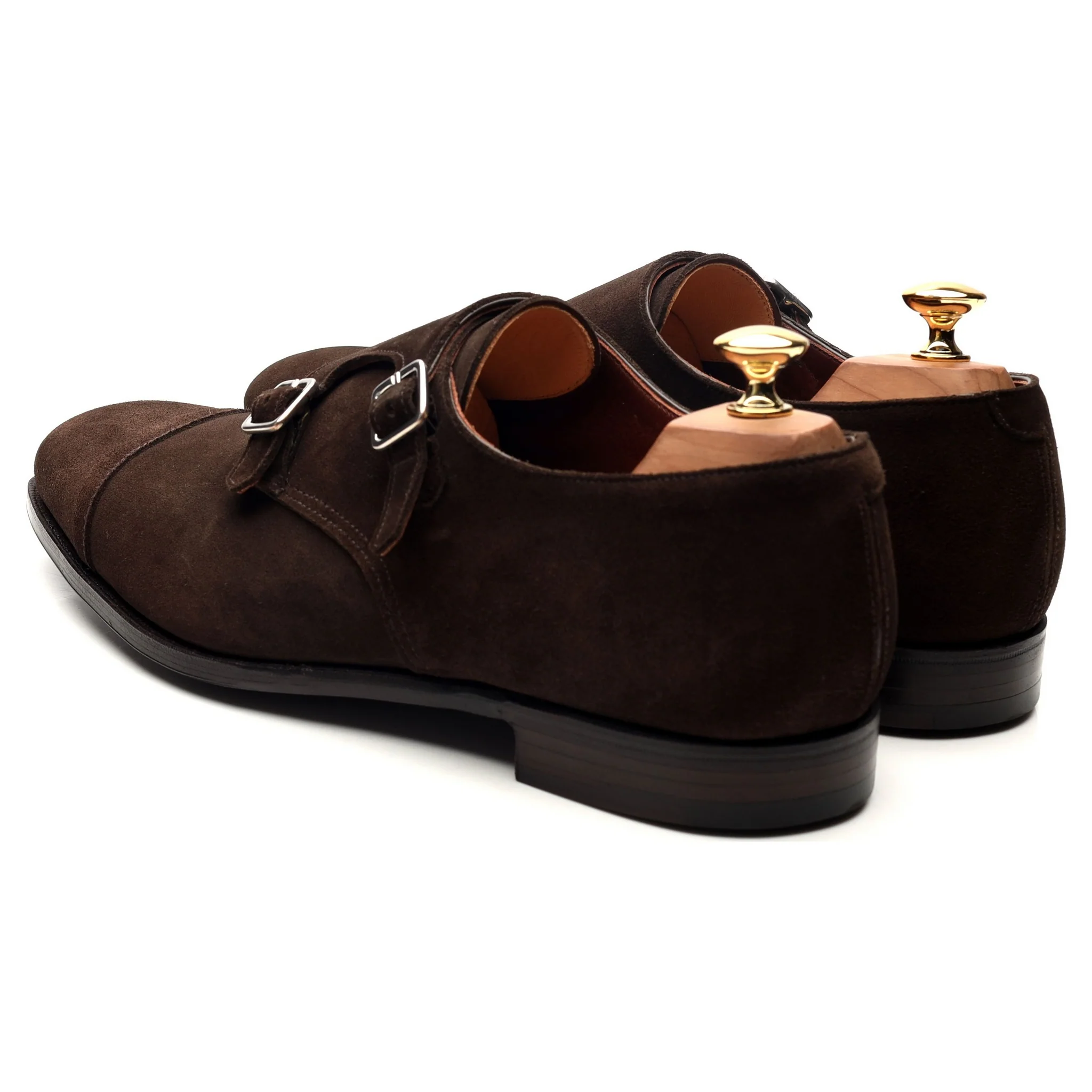 'Thomas' Dark Brown Suede Double Monk Strap UK 10 E - Image 3