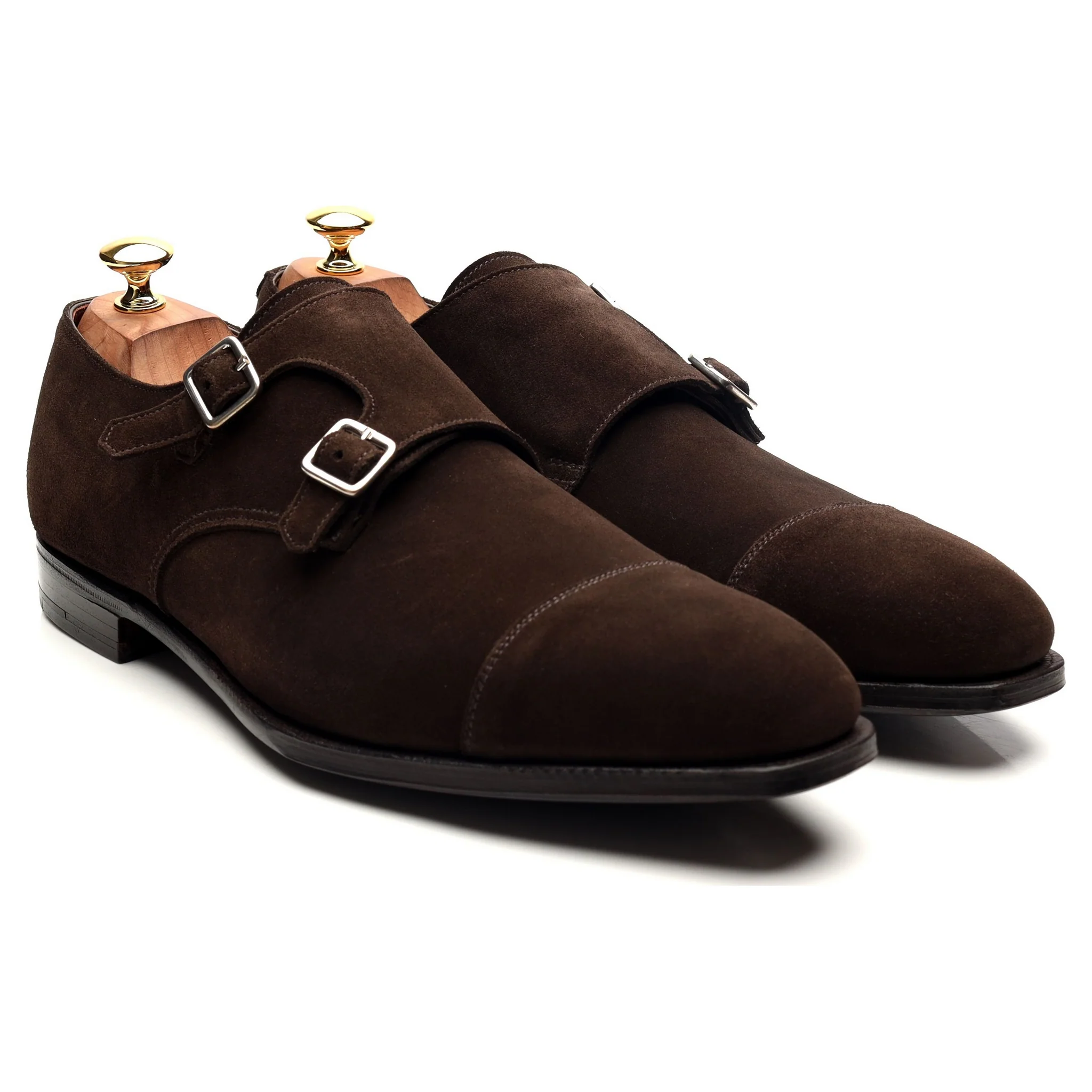 'Thomas' Dark Brown Suede Double Monk Strap UK 10 E - Image 7