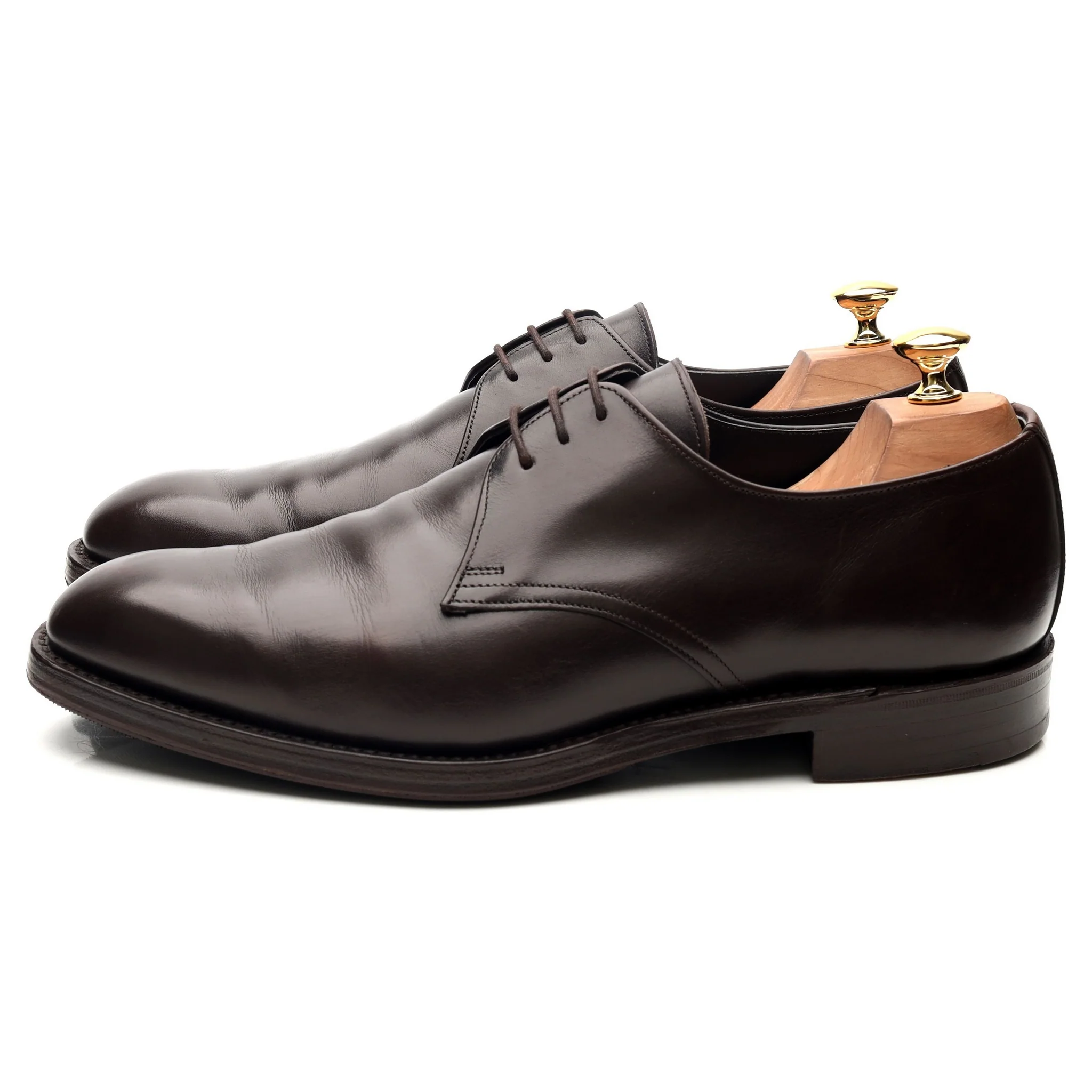 Dark Brown Leather Derby UK 10 F - Image 2