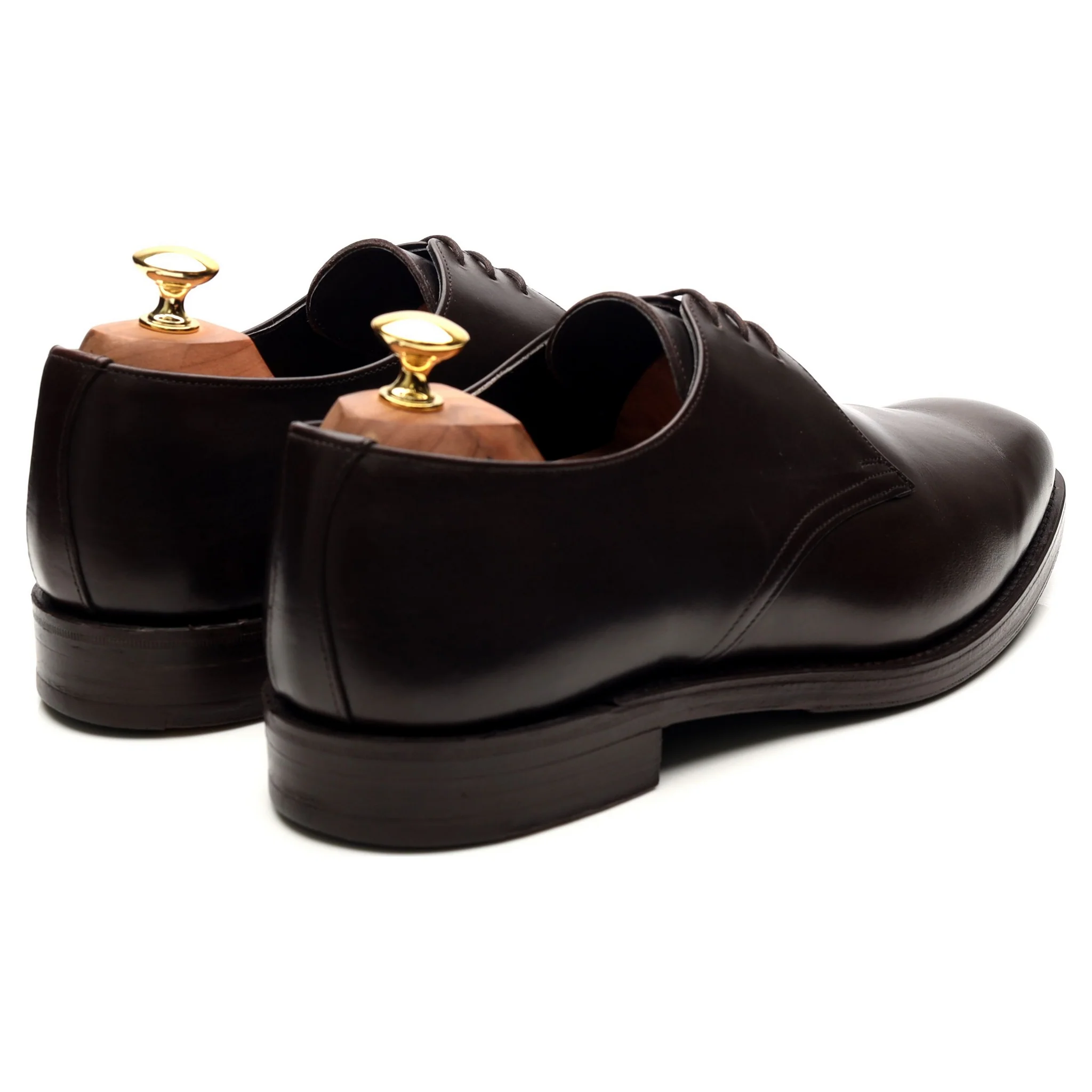 Dark Brown Leather Derby UK 10 F - Image 5
