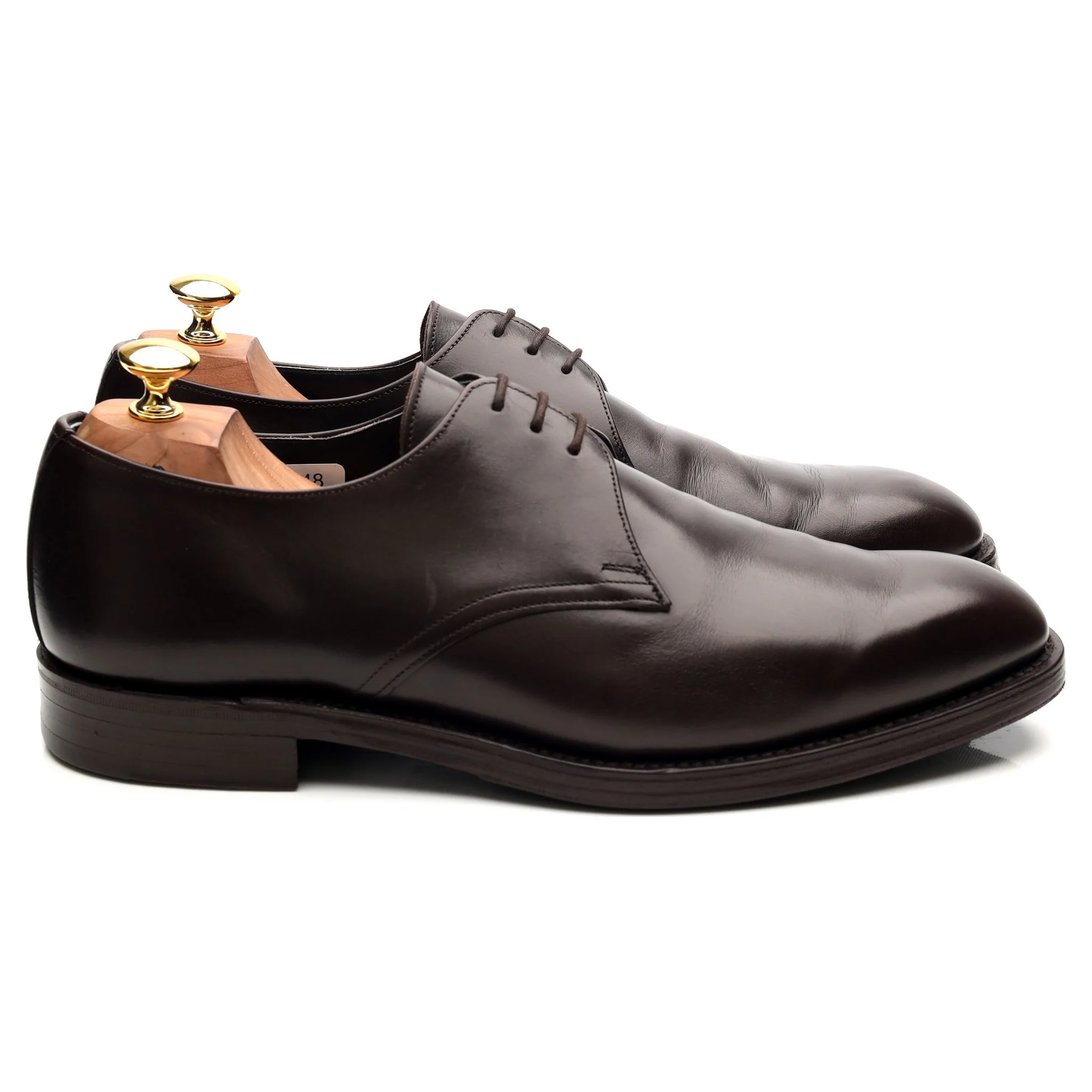 Dark Brown Leather Derby UK 10 F - Image 6