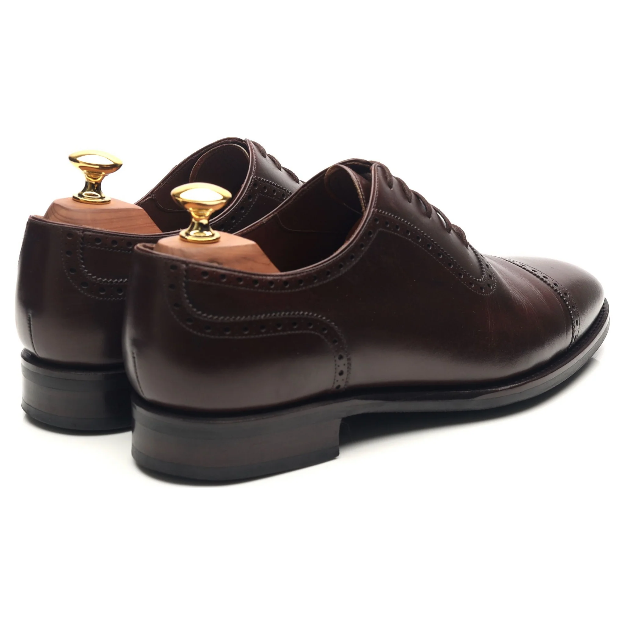 'MTO Artista' Dark Brown Leather Oxford Semi Brogue UK 7 F - Image 5