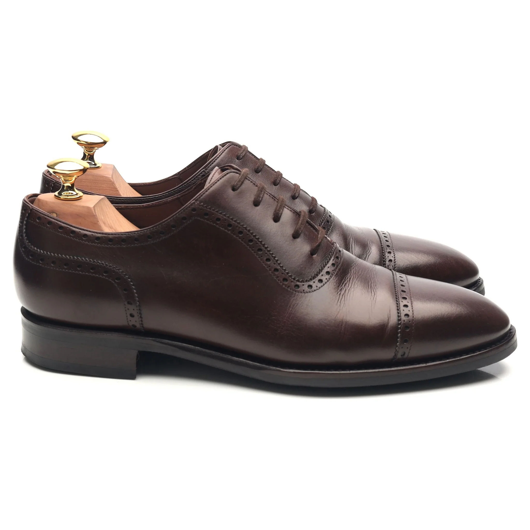 'MTO Artista' Dark Brown Leather Oxford Semi Brogue UK 7 F - Image 6
