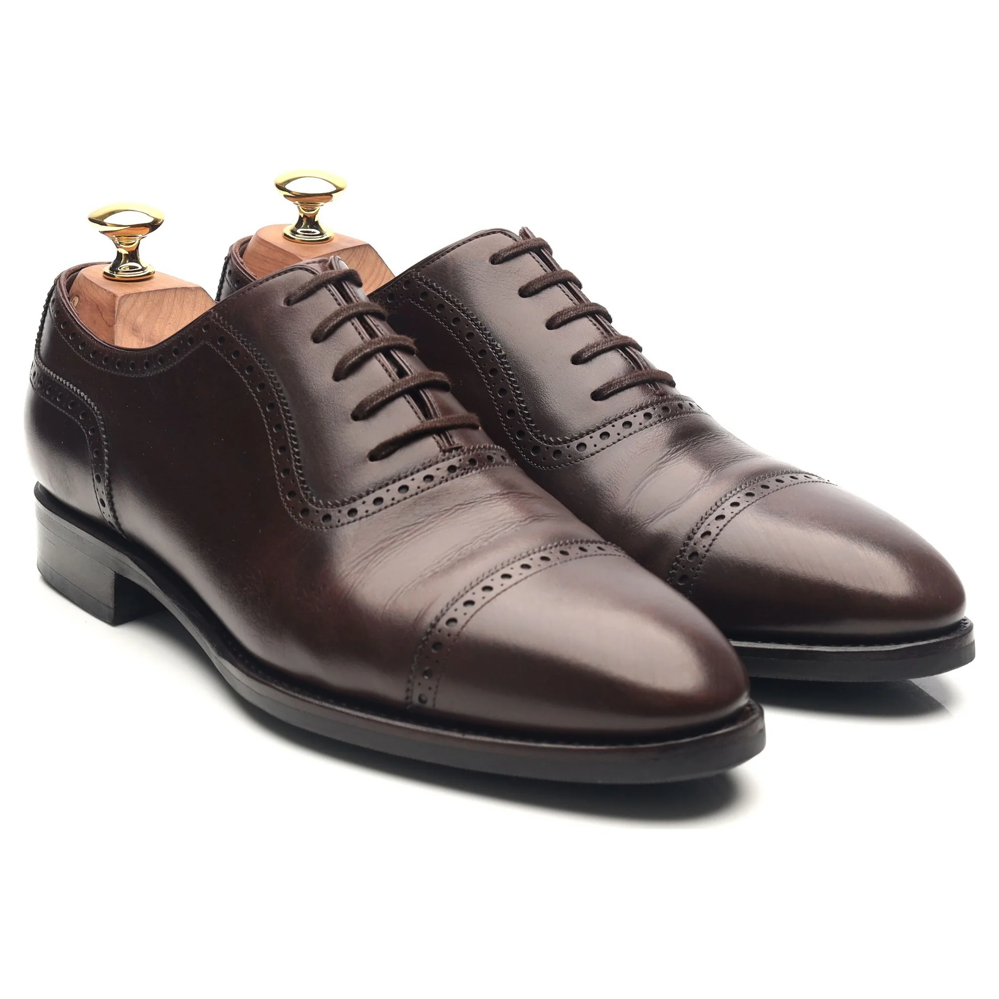 'MTO Artista' Dark Brown Leather Oxford Semi Brogue UK 7 F - Image 7