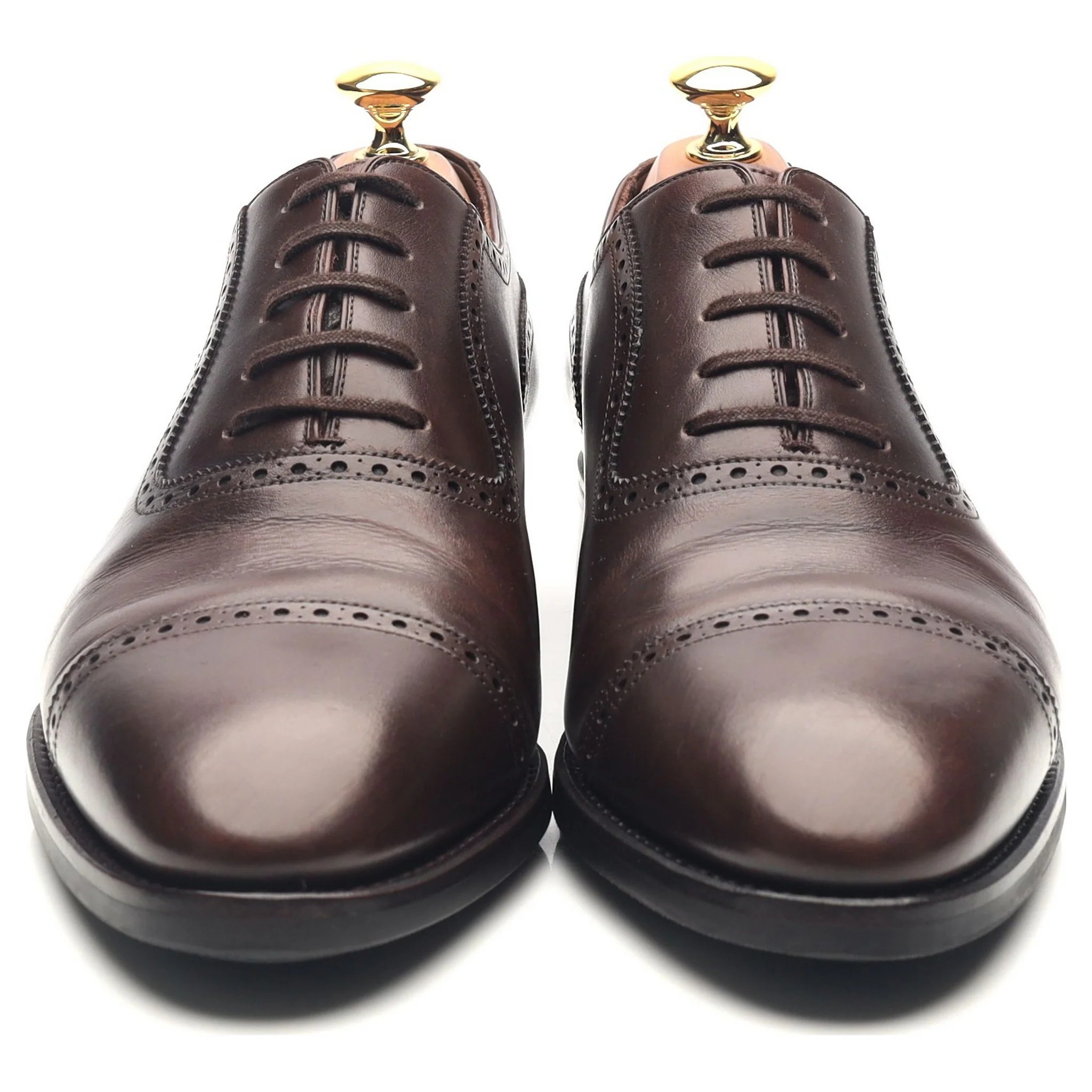 'MTO Artista' Dark Brown Leather Oxford Semi Brogue UK 7 F - Image 8