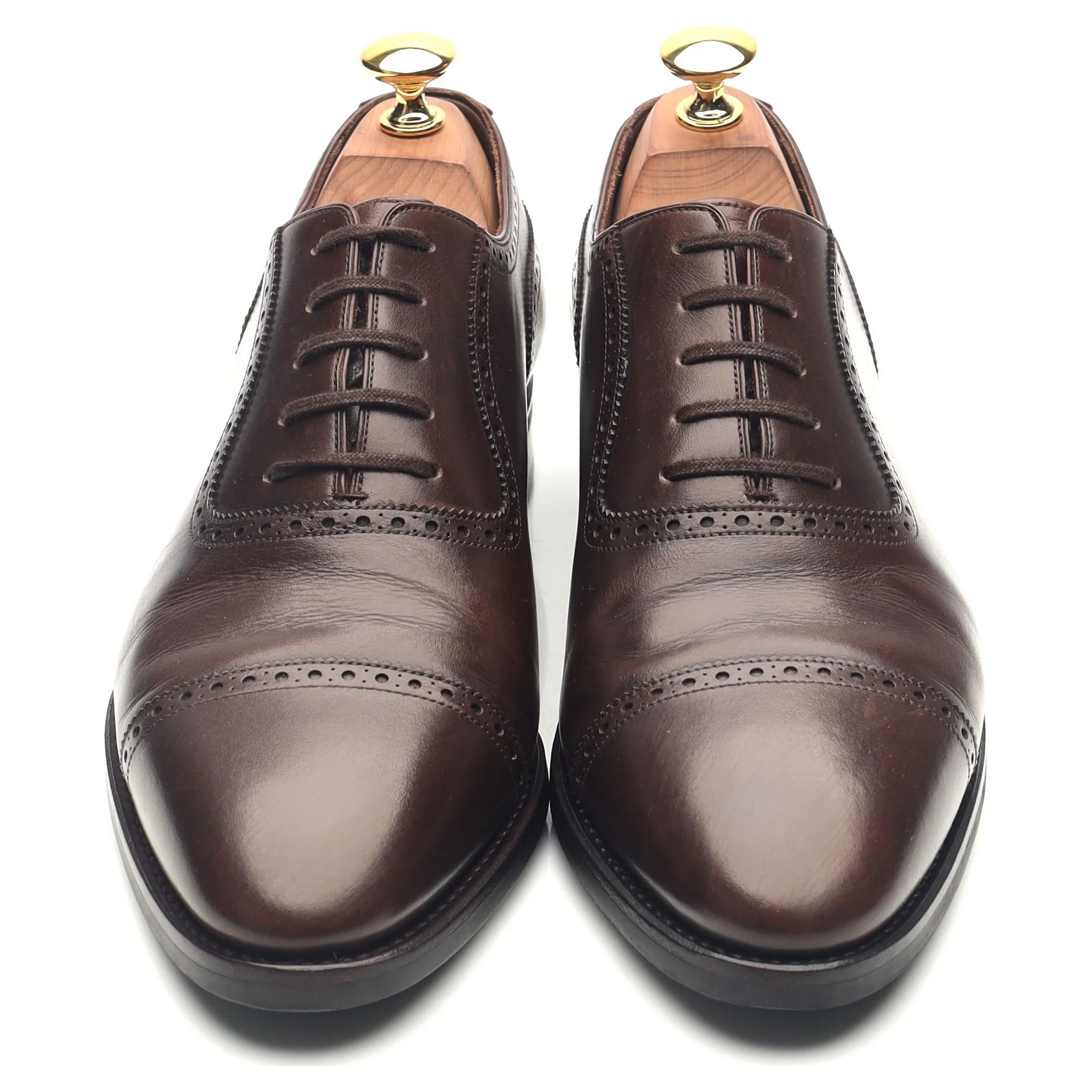 'MTO Artista' Dark Brown Leather Oxford Semi Brogue UK 7 F - Image 9