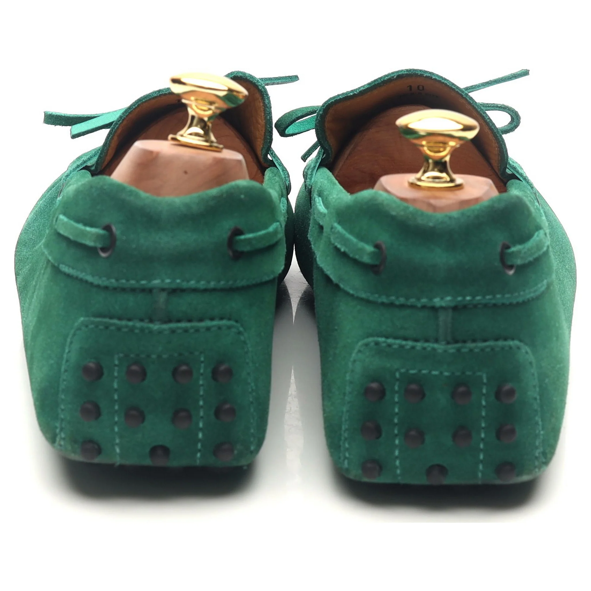 Gommino Green Suede Driving Loafers UK 10 - Image 4