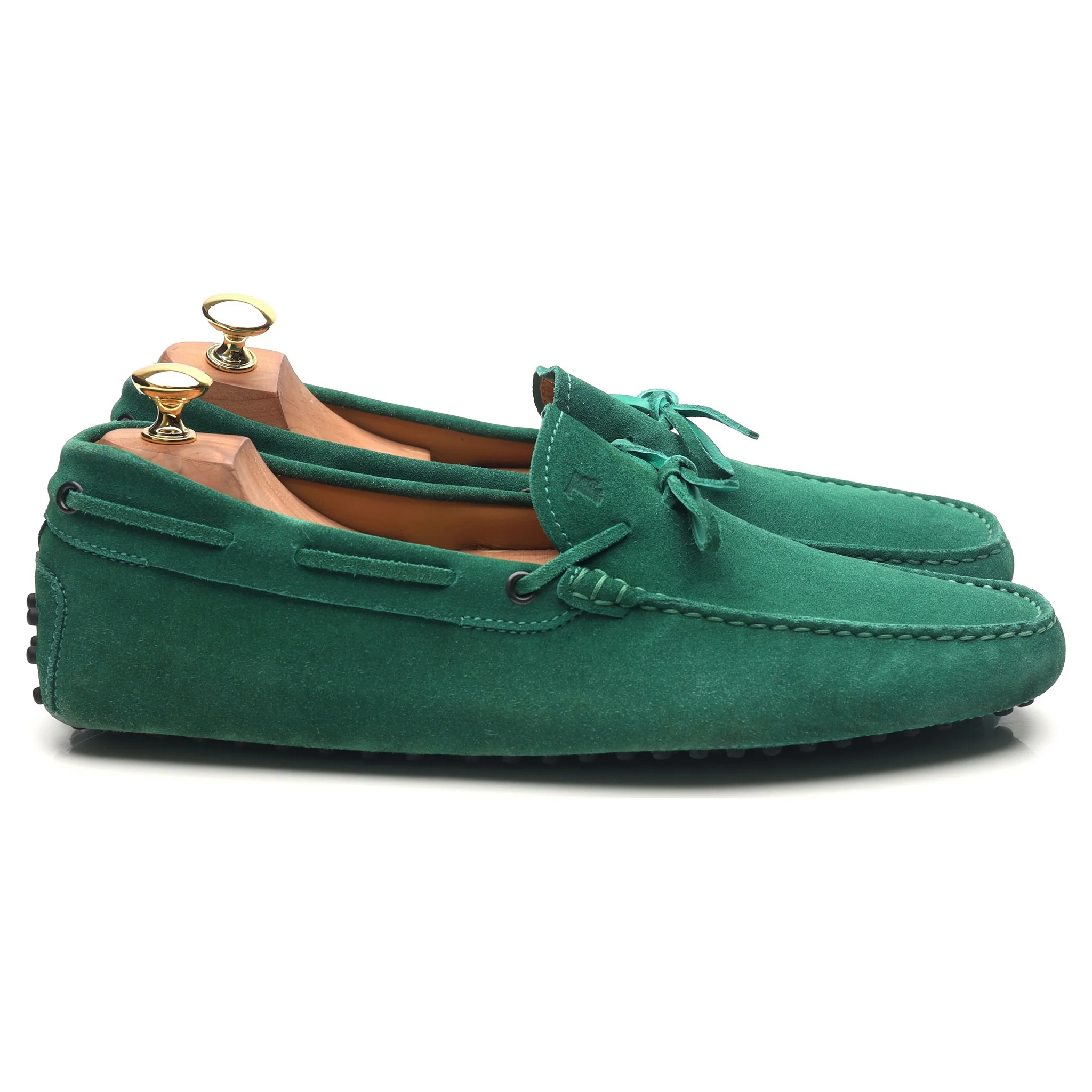 Gommino Green Suede Driving Loafers UK 10 - Image 6