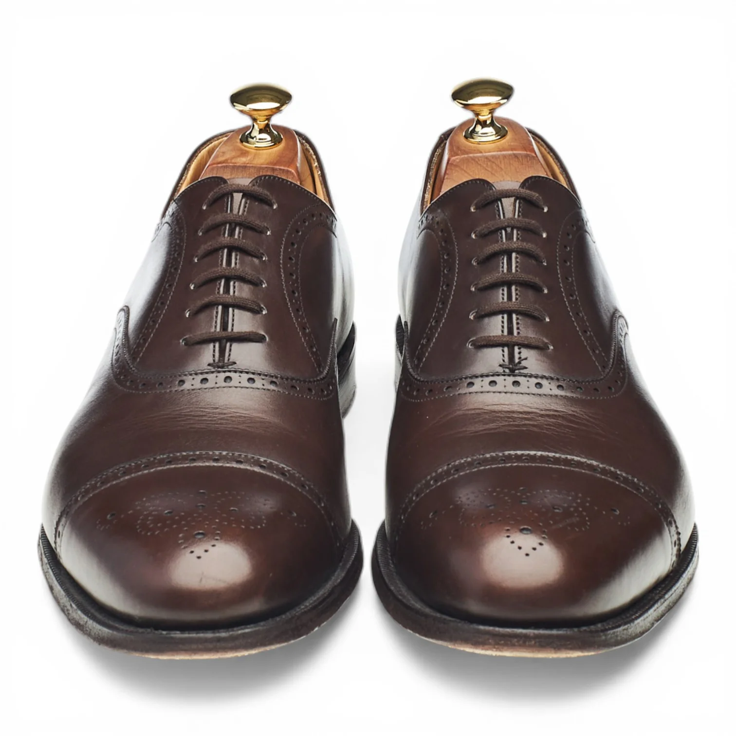'Toronto' Dark Brown Leather Oxford Brogues UK 9.5 G - Image 2