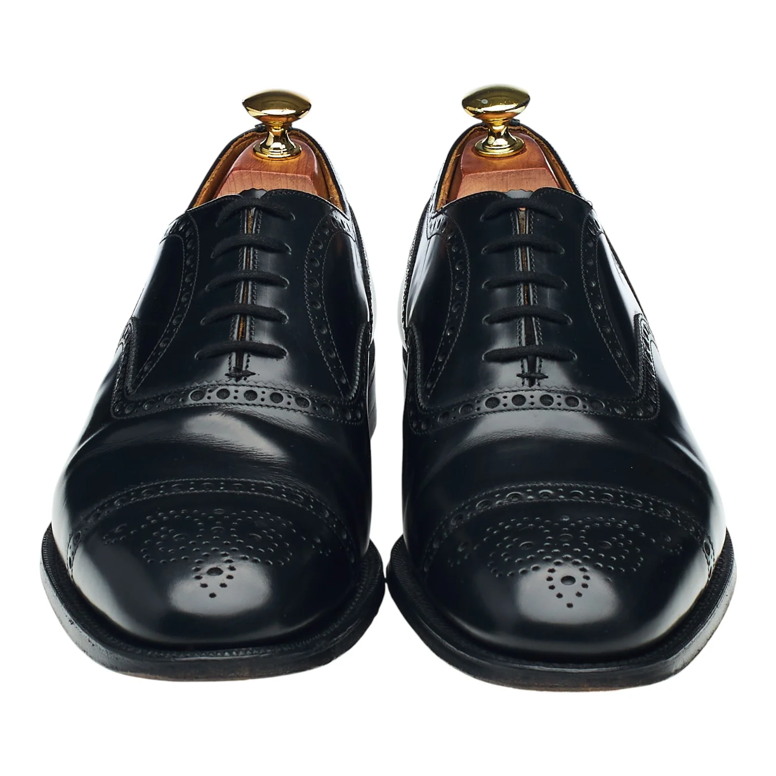 'Trent' Black Leather Oxford Brogues UK 8 G - Image 2