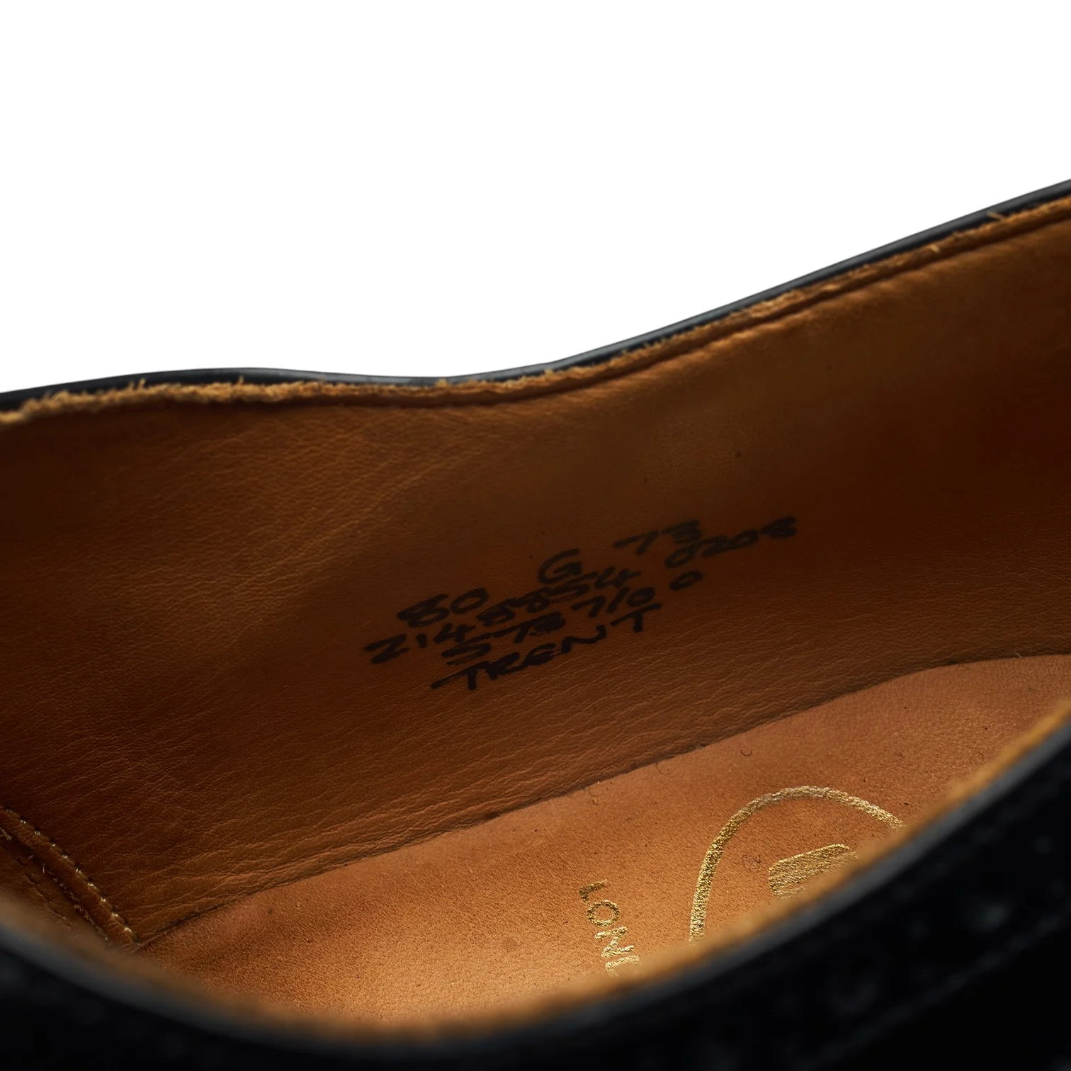'Trent' Black Leather Oxford Brogues UK 8 G - Image 7