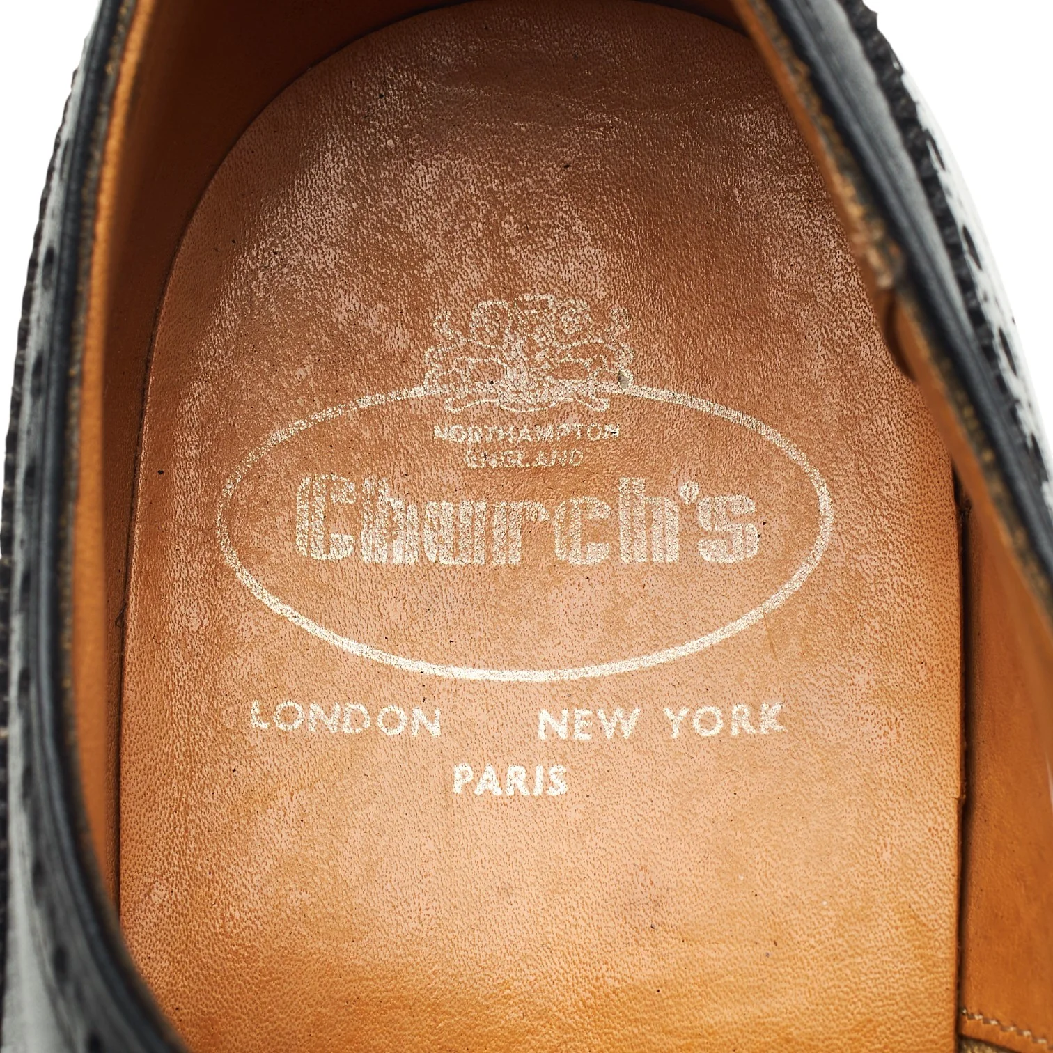 'Trent' Black Leather Oxford Brogues UK 9 F - Image 6
