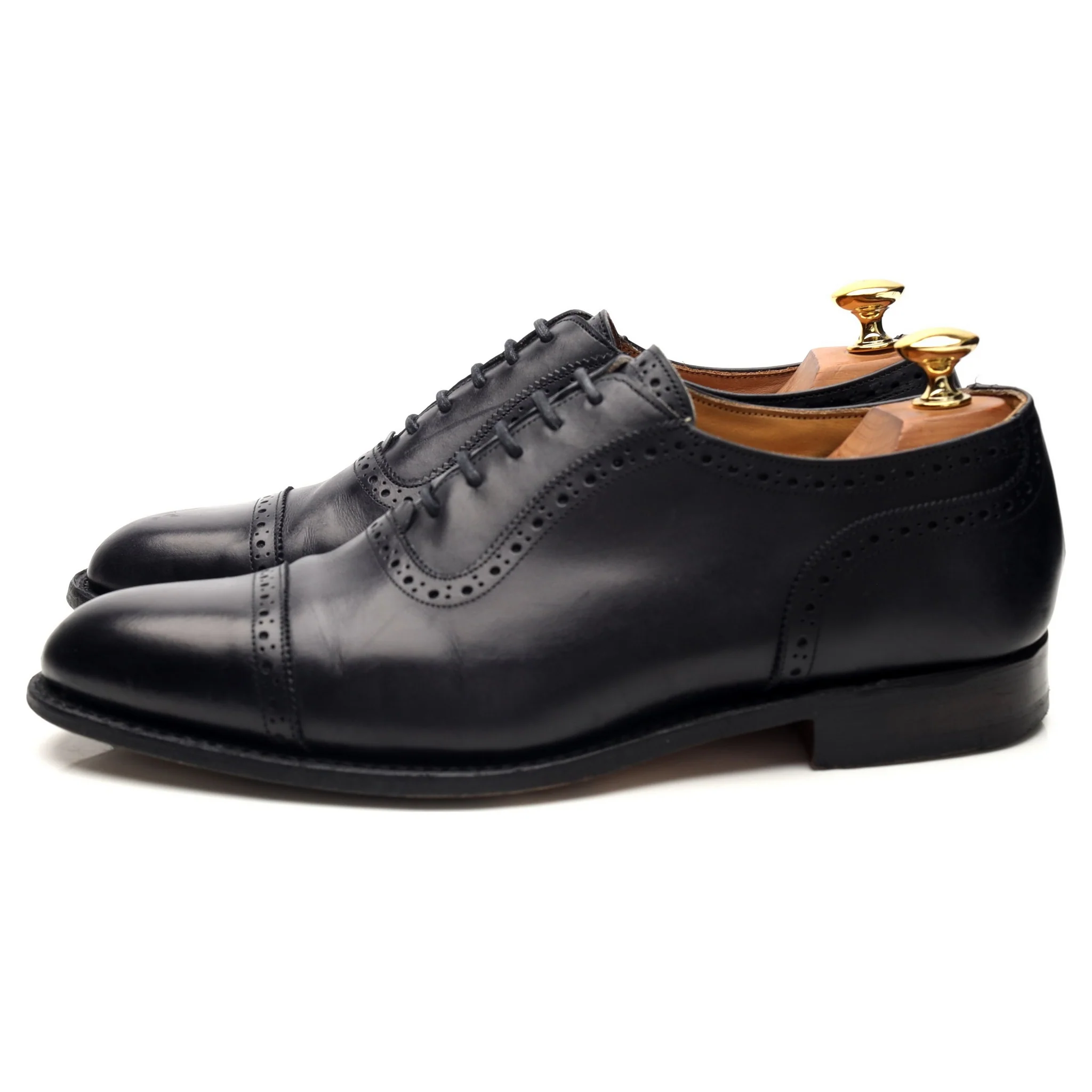 'Trenton' Black Museum Leather Oxford UK 6.5 - Image 3