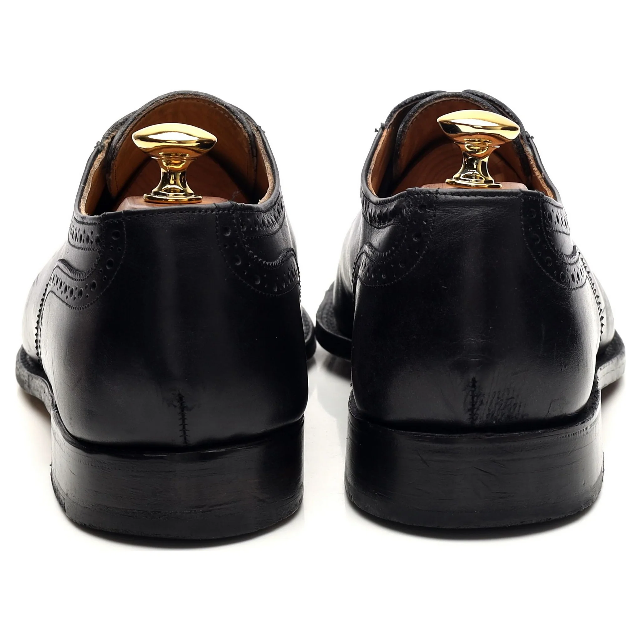 'Trenton' Black Museum Leather Oxford UK 6.5 - Image 4