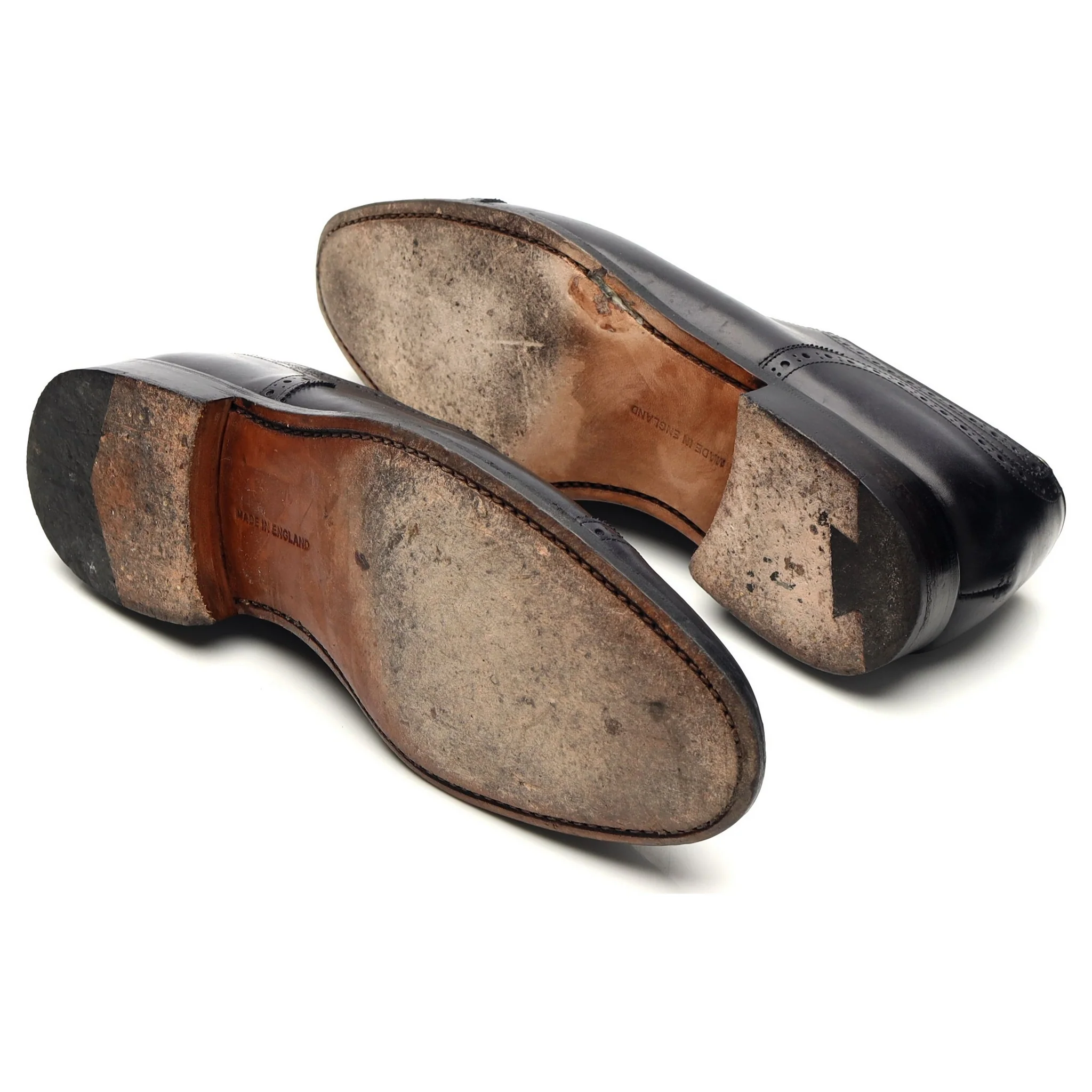 'Trenton' Black Museum Leather Oxford UK 6.5 - Image 5