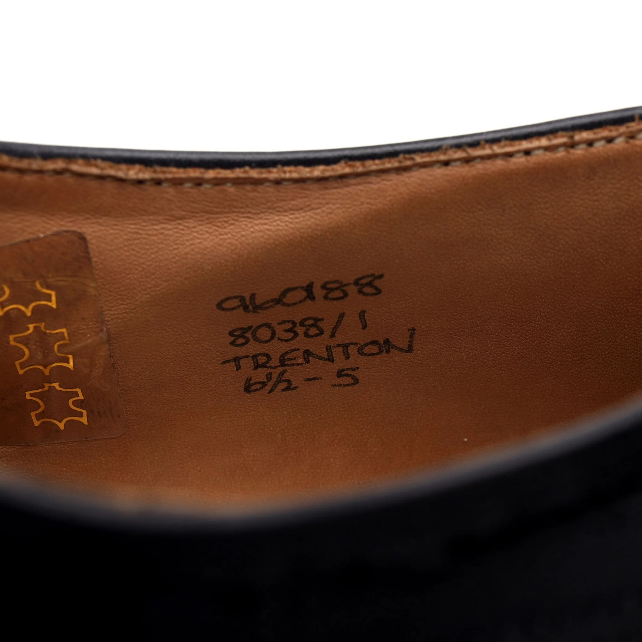 'Trenton' Black Museum Leather Oxford UK 6.5 - Image 7