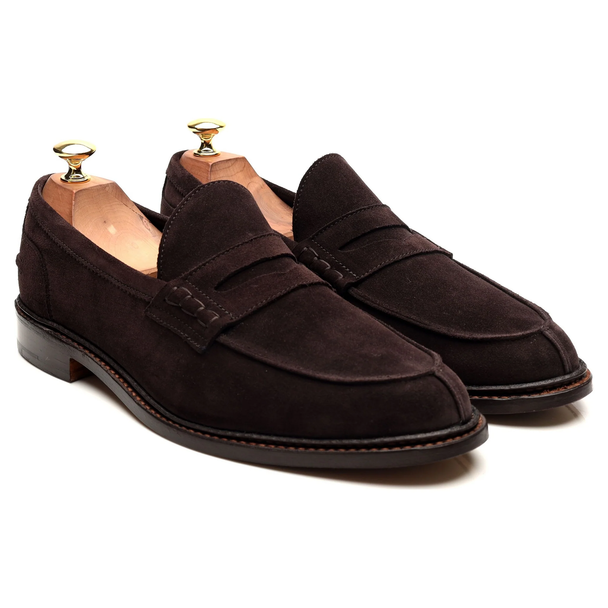 'Adam' Dark Brown Suede Loafers UK 9 - Image 7