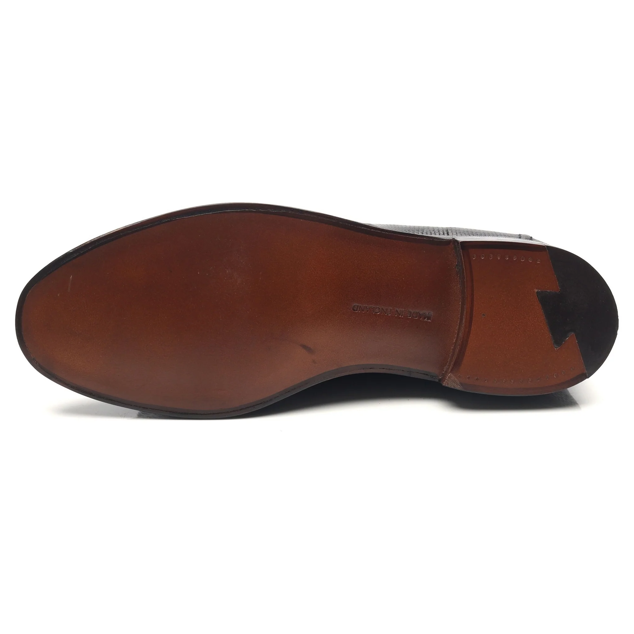 Black Leather Tassel Loafers UK 7 - Image 10