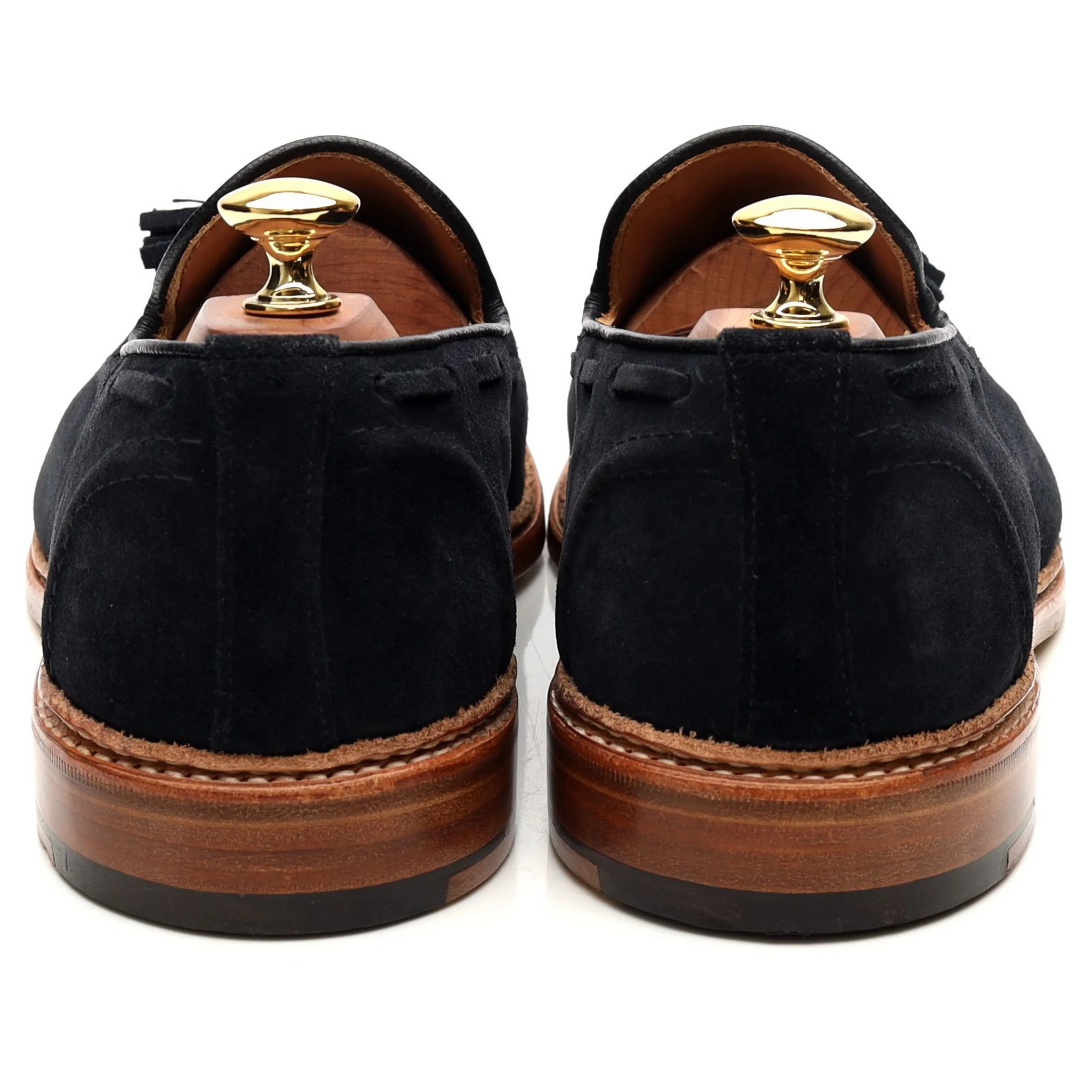 'Elton' Light Black Suede Tassel Loafers UK 9 - Image 4