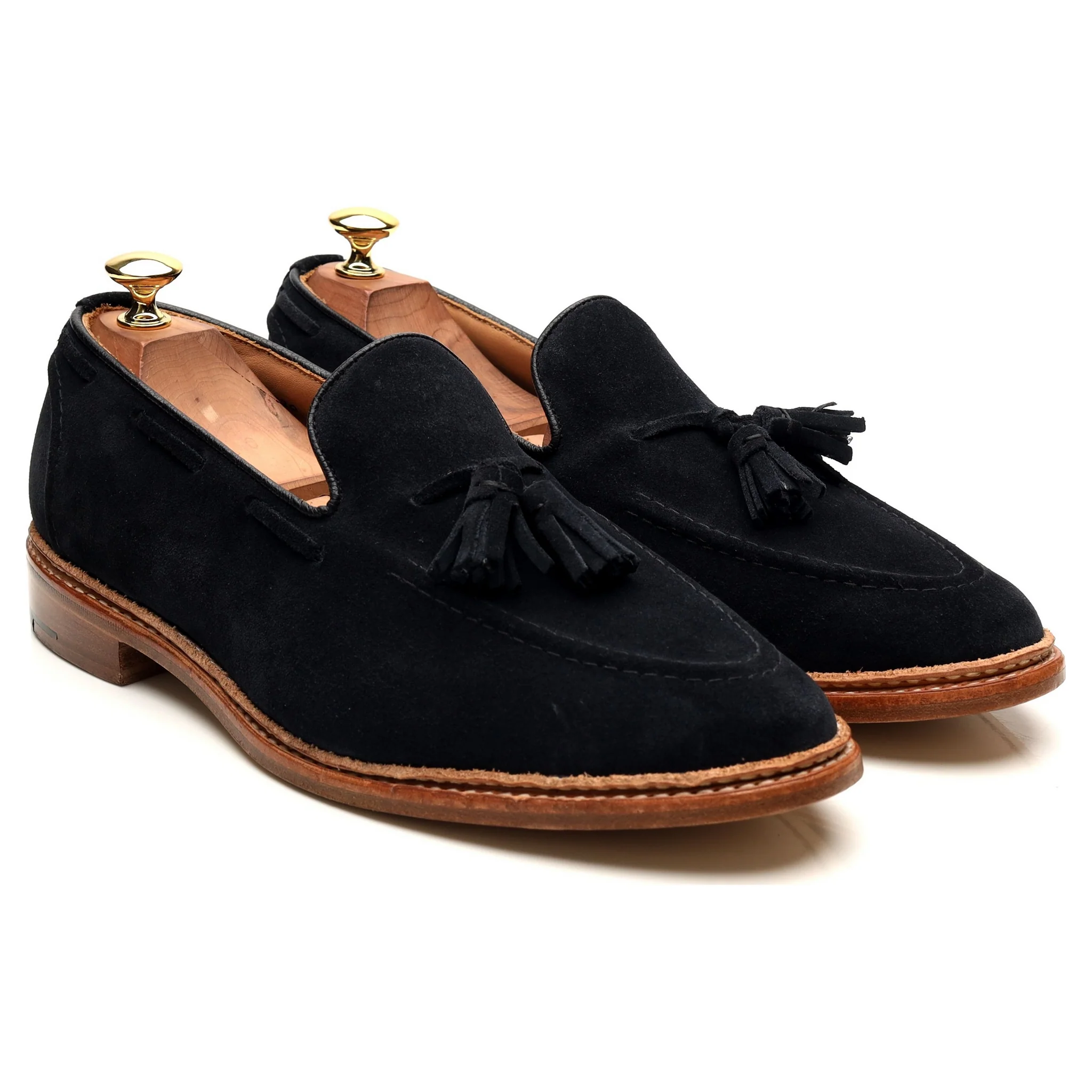 'Elton' Light Black Suede Tassel Loafers UK 9 - Image 7