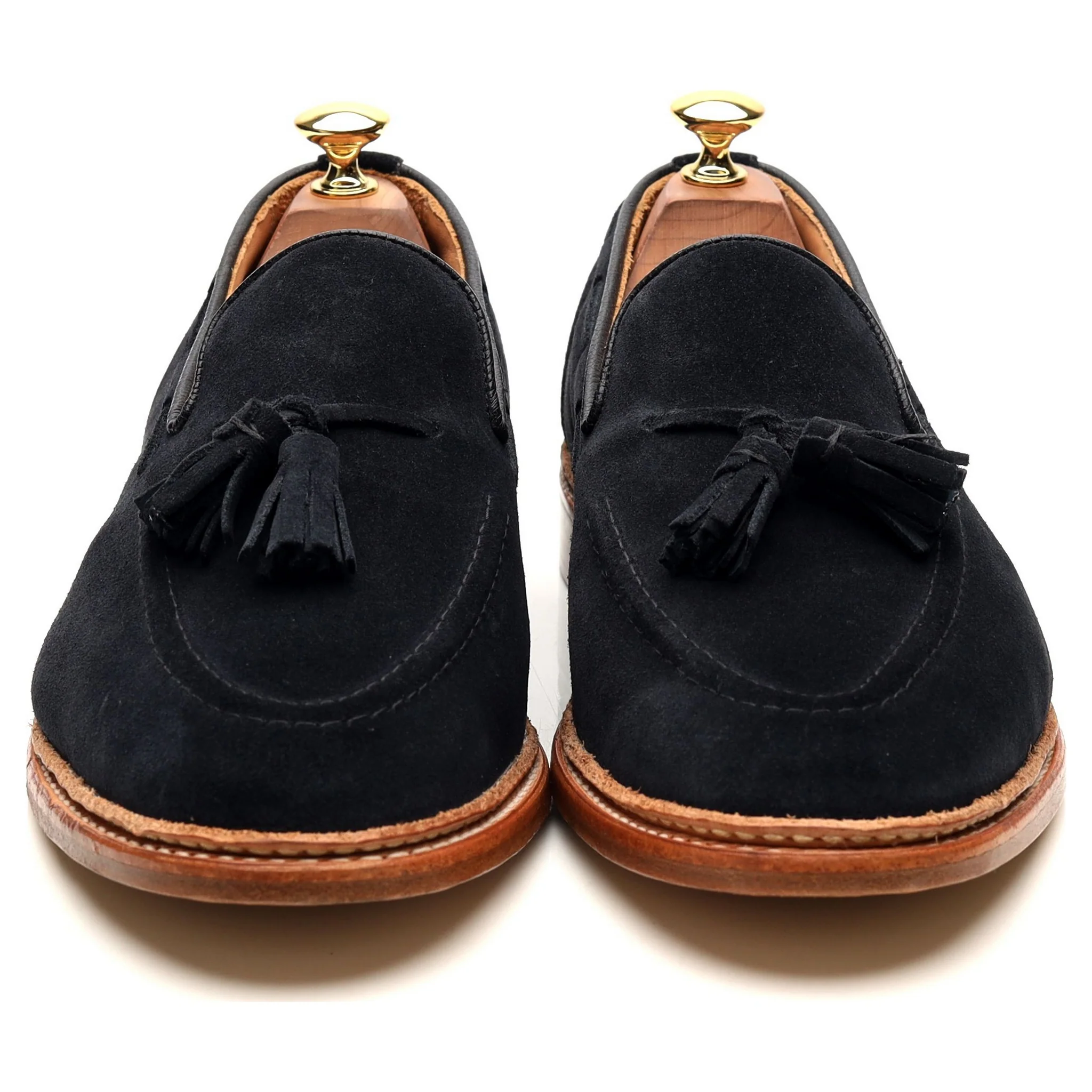 'Elton' Light Black Suede Tassel Loafers UK 9 - Image 8