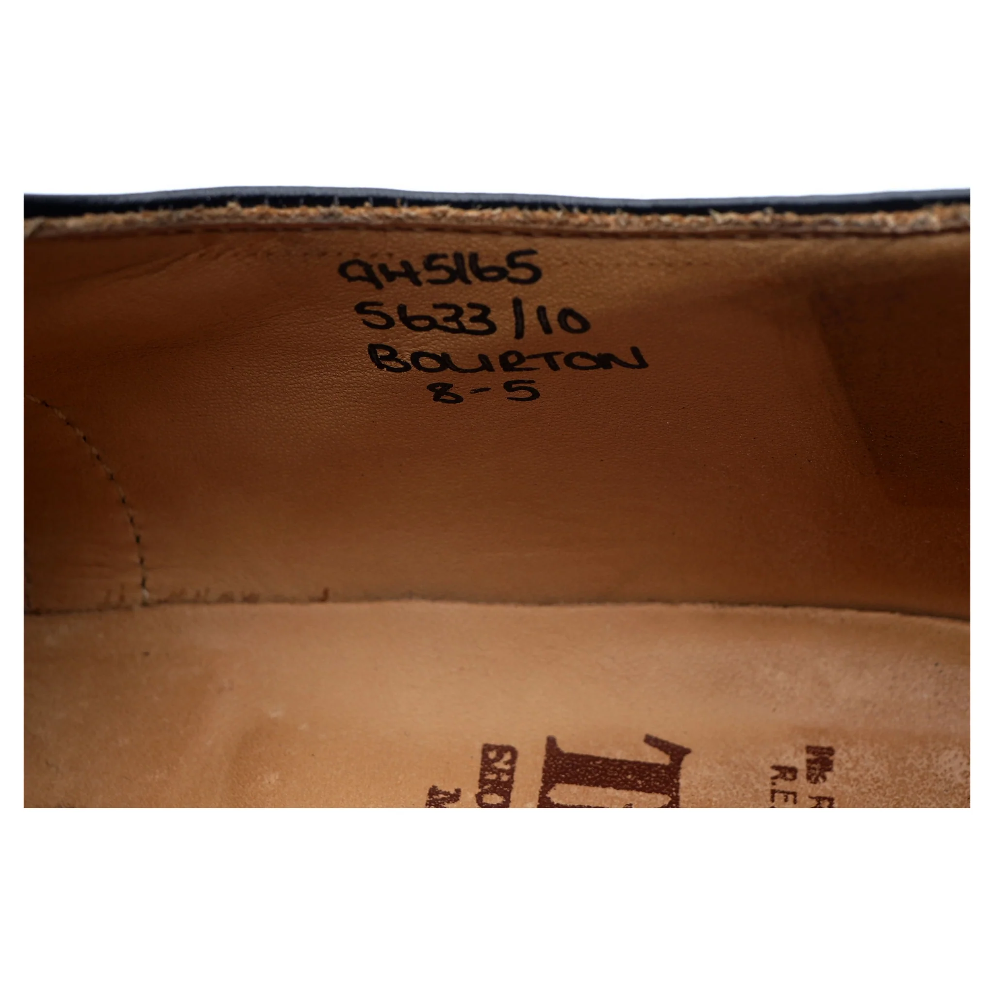 'Bourton' Black Leather Derby Brogues UK 8 - Image 13