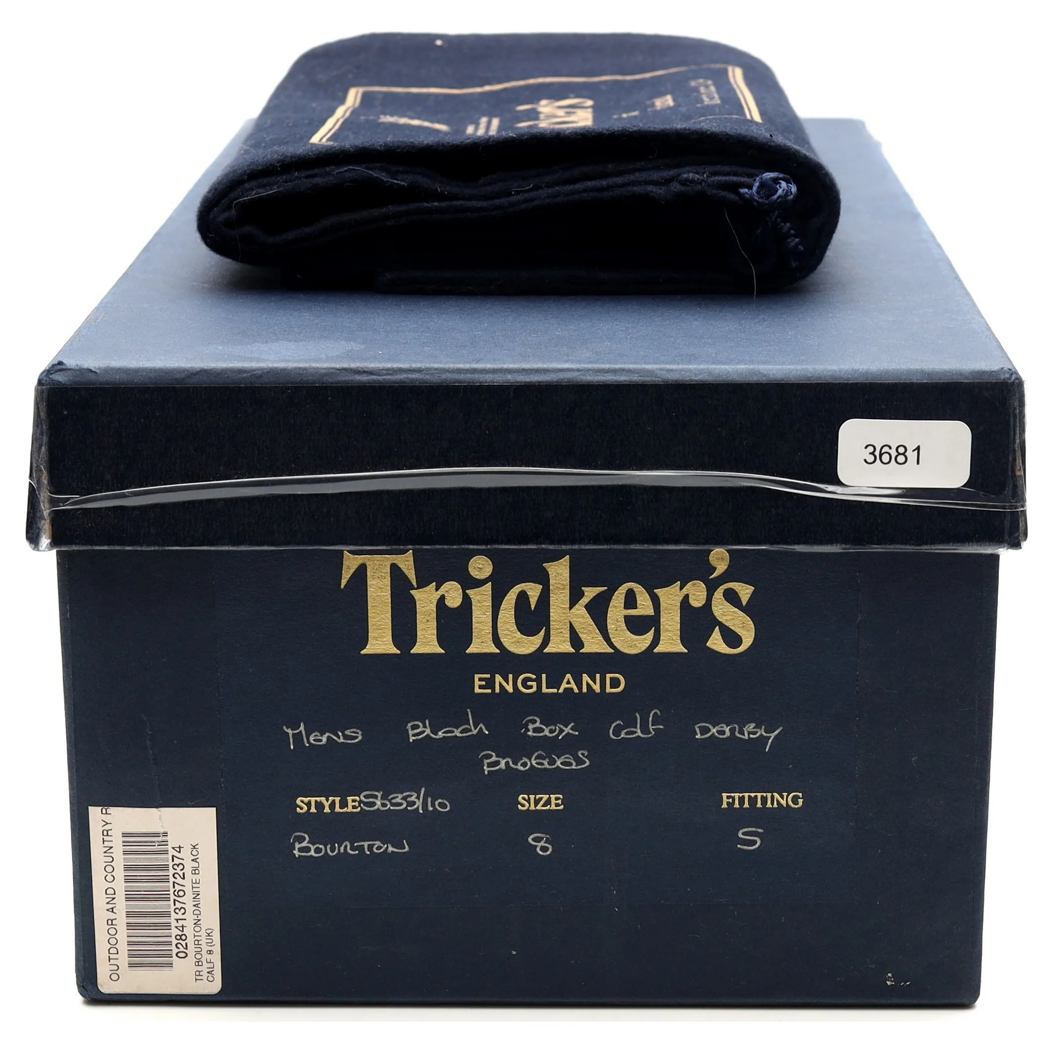 'Bourton' Black Leather Derby Brogues UK 8 - Image 14