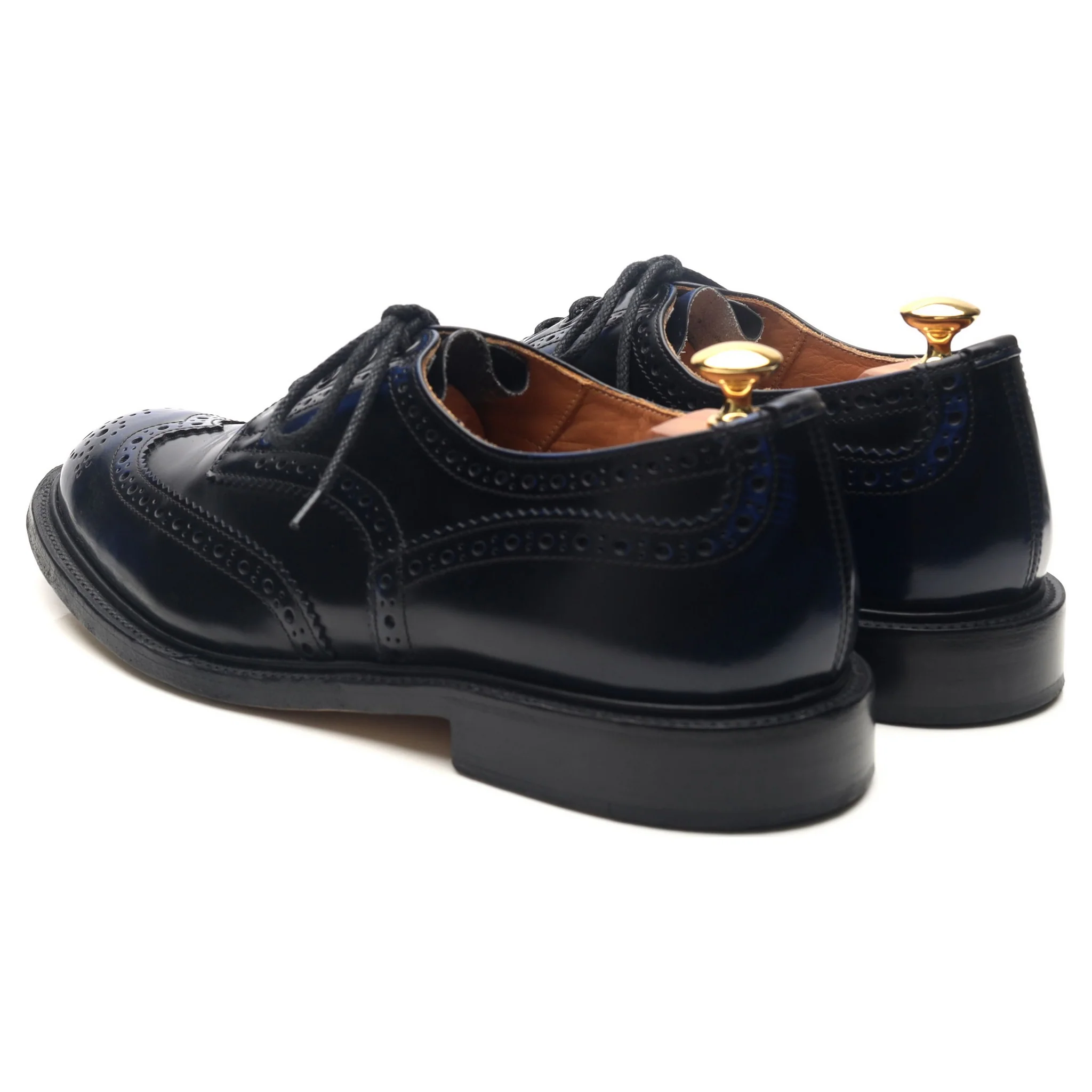 'Bourton' Navy Blue Leather Derby Brogues UK 9.5 - Image 3