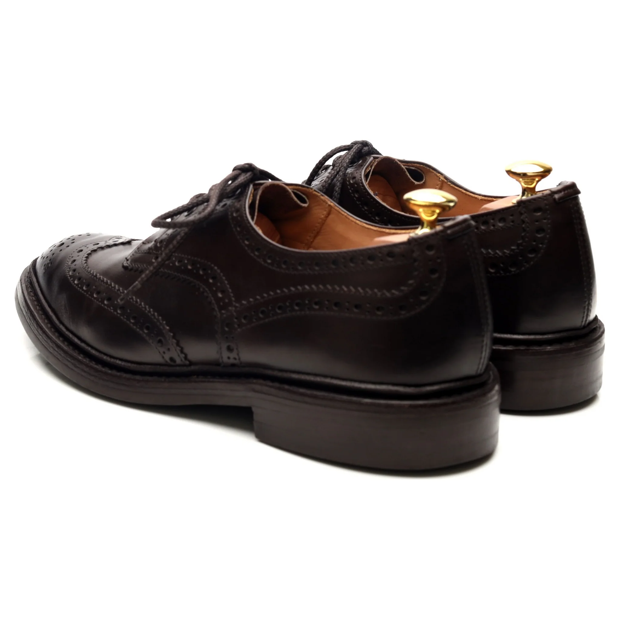 'Bourton' Dark Brown Leather Derby Brogues UK 8 - Image 3