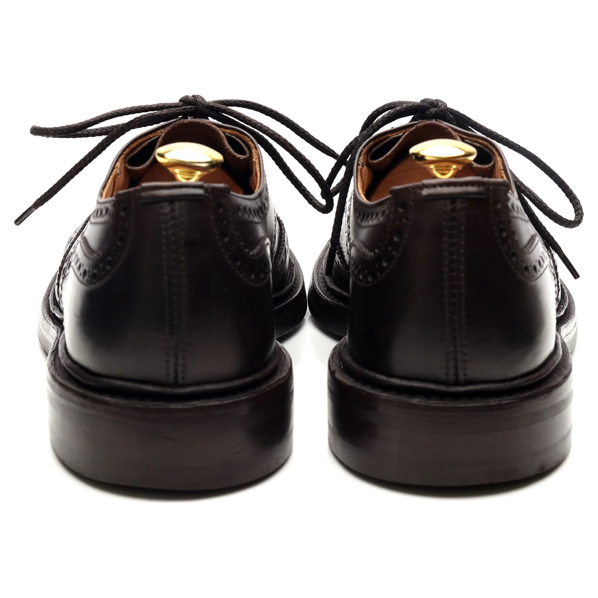 'Bourton' Dark Brown Leather Derby Brogues UK 8 - Image 4