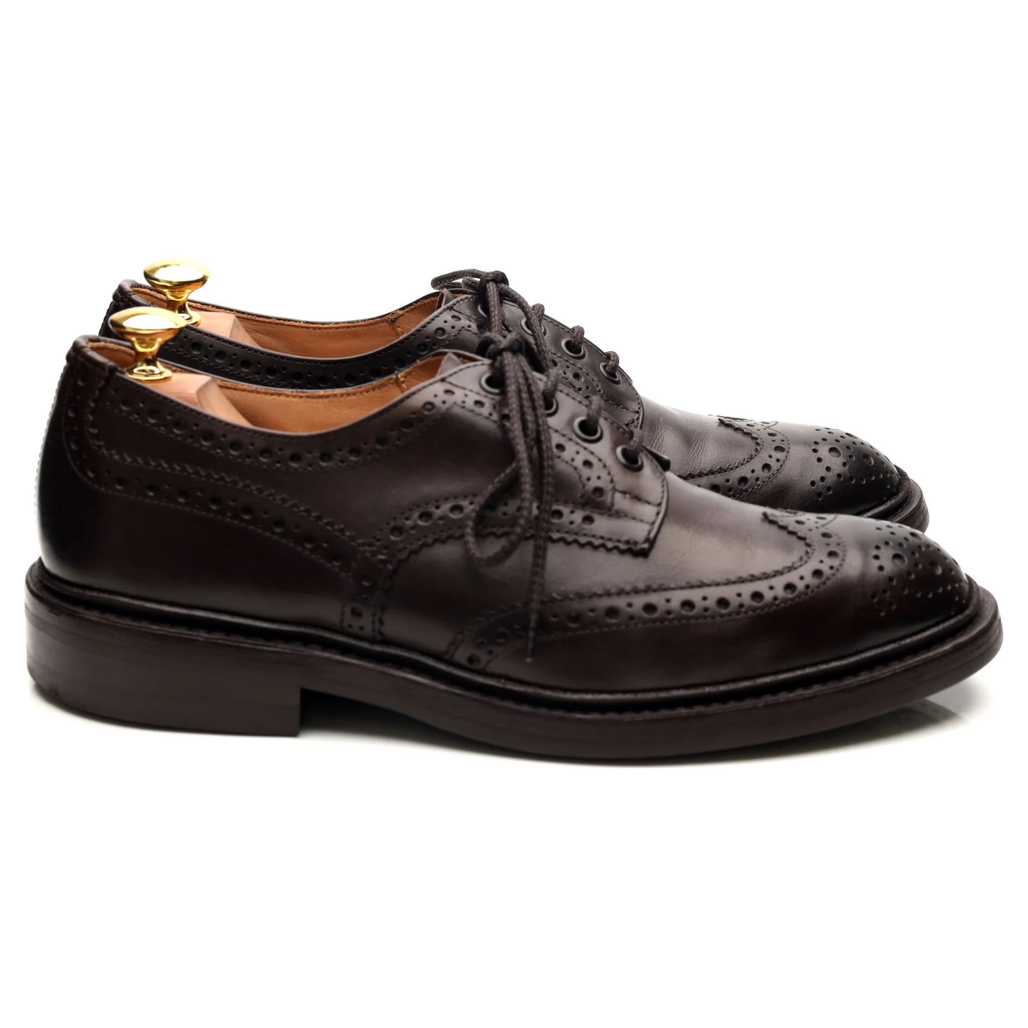 'Bourton' Dark Brown Leather Derby Brogues UK 8 - Image 6