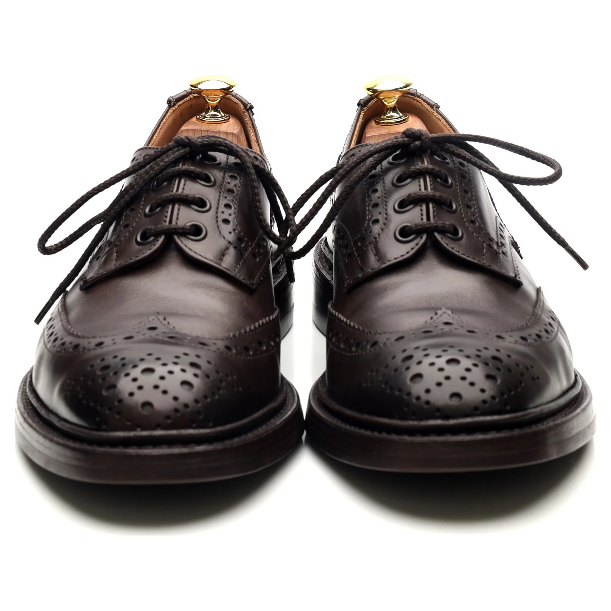 'Bourton' Dark Brown Leather Derby Brogues UK 8 - Image 8