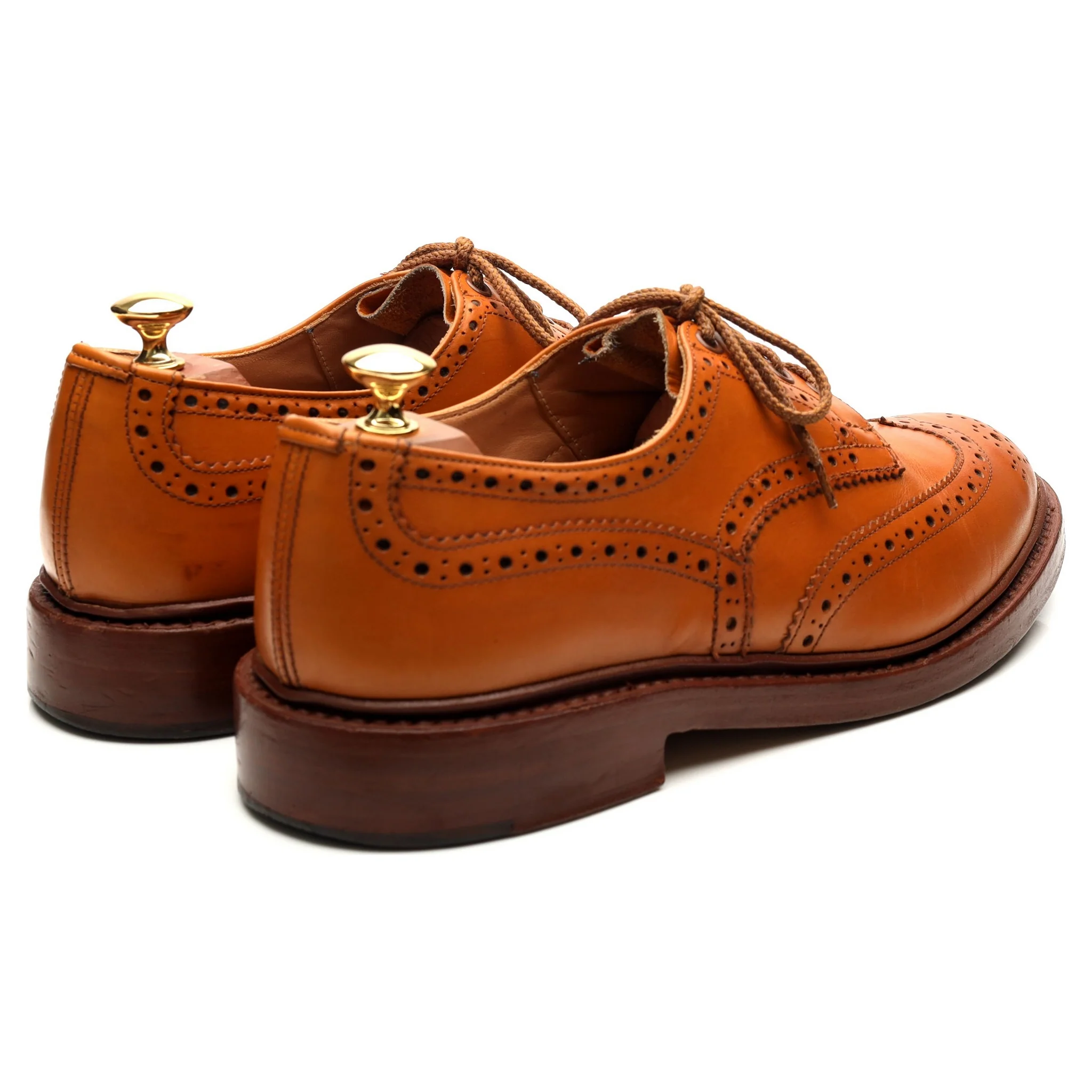 'Bourton' Tan Brown Leather Country Derby Brogues UK 9.5 - Image 5