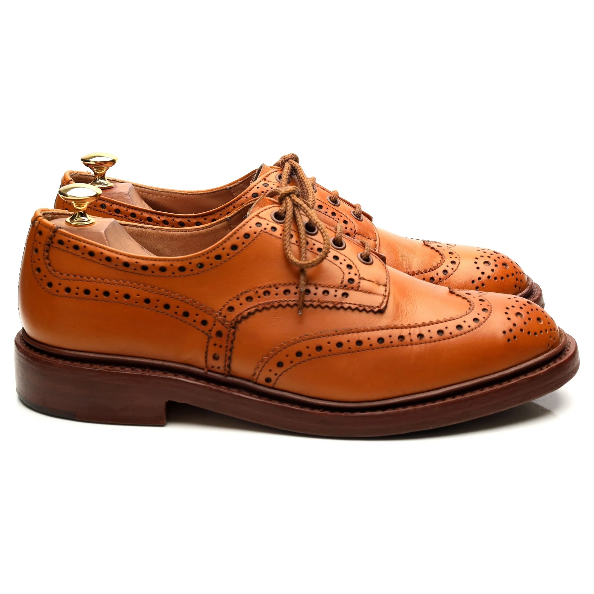 'Bourton' Tan Brown Leather Country Derby Brogues UK 9.5 - Image 6