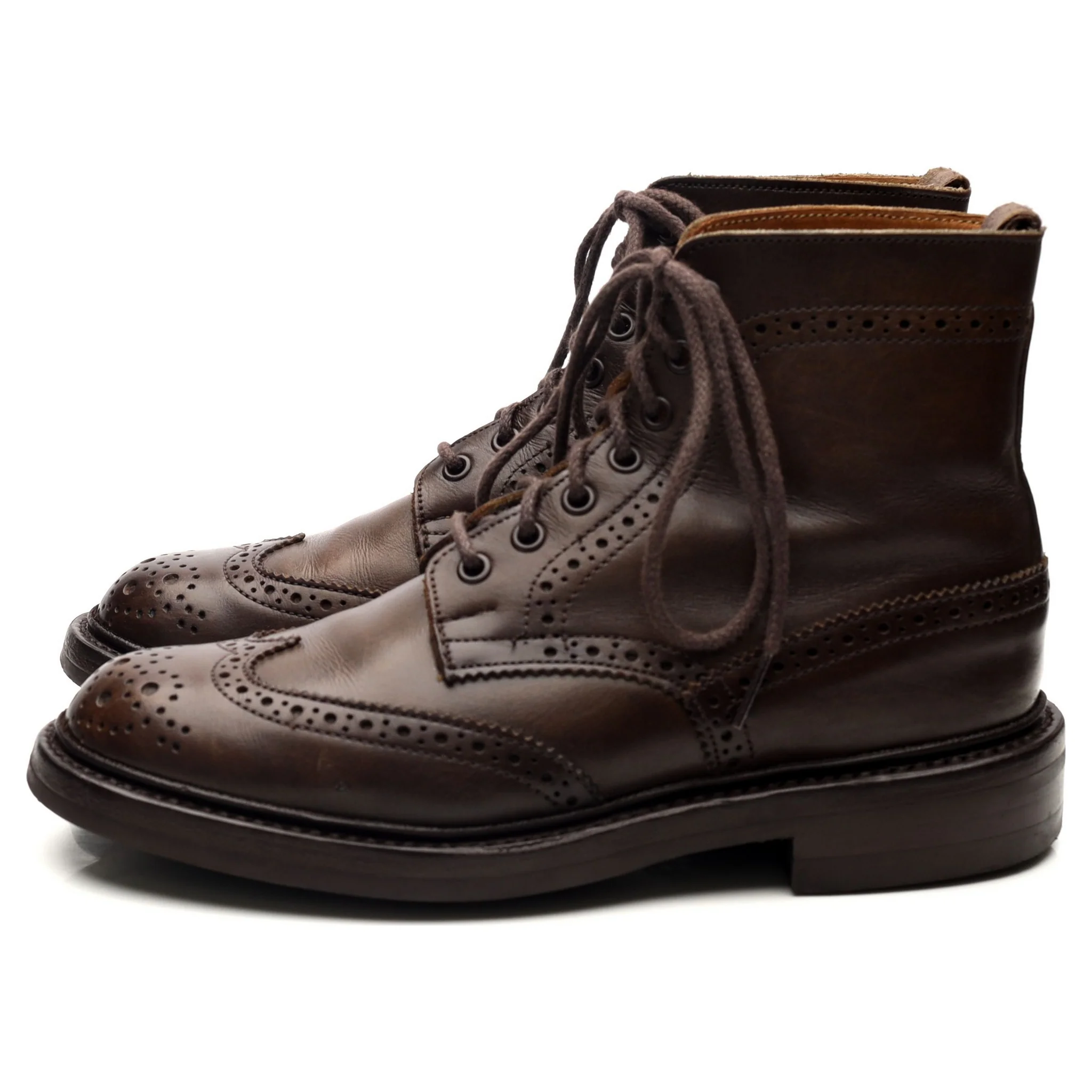 Women's 'Stephy' Dark Brown Leather Brogue Boots UK 5 - Image 2
