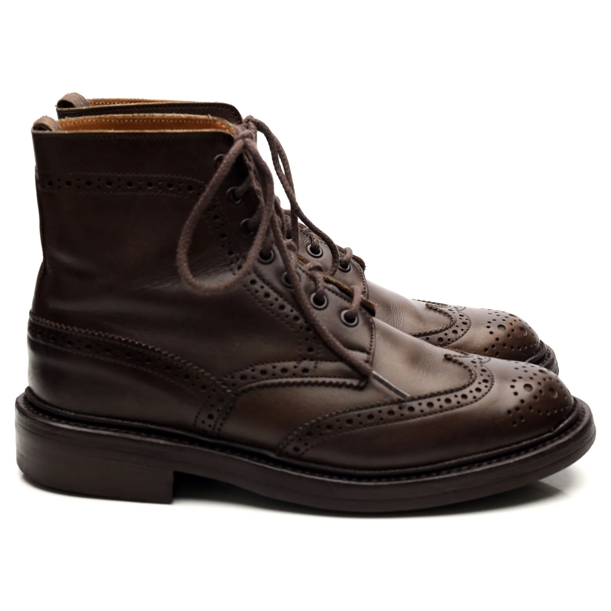 Women's 'Stephy' Dark Brown Leather Brogue Boots UK 5 - Image 6