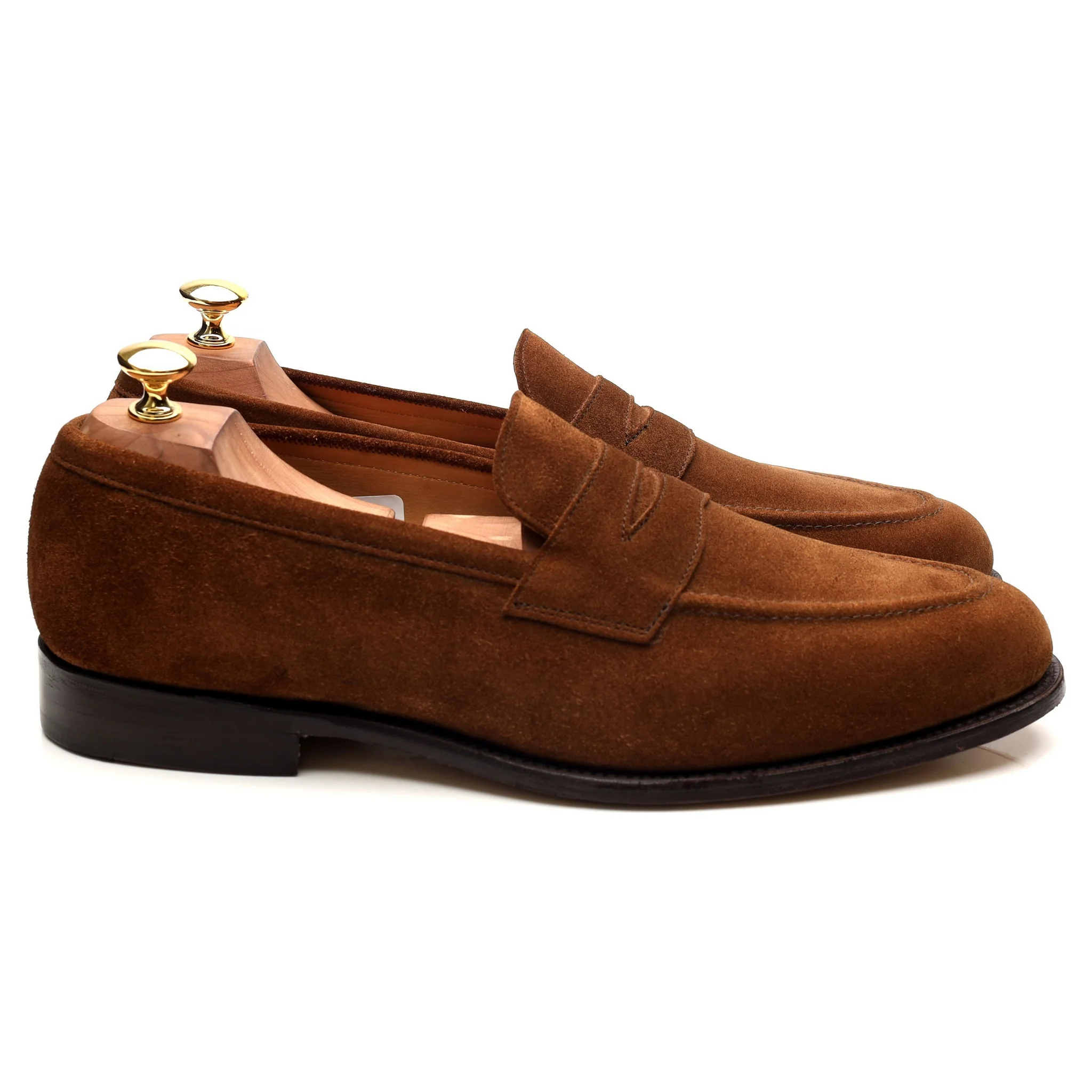 'Harvard' Tan Brown Suede Loafers UK 10.5 - Image 6