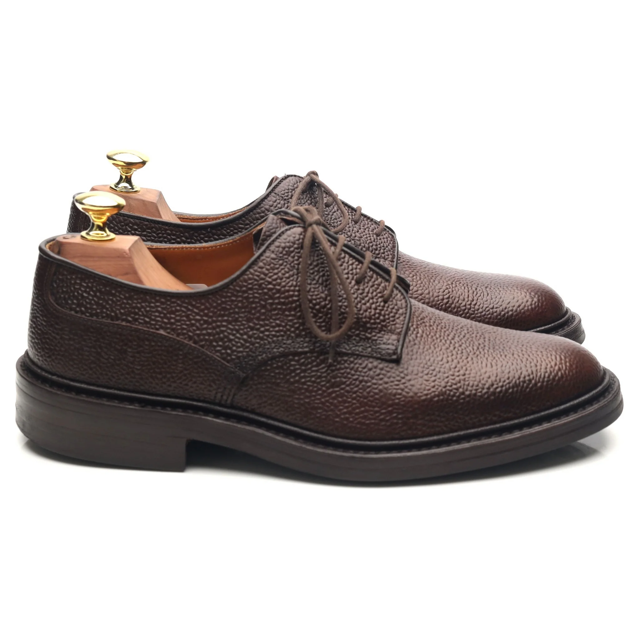 '6314' Brown Leather Derby UK 7 - Image 6