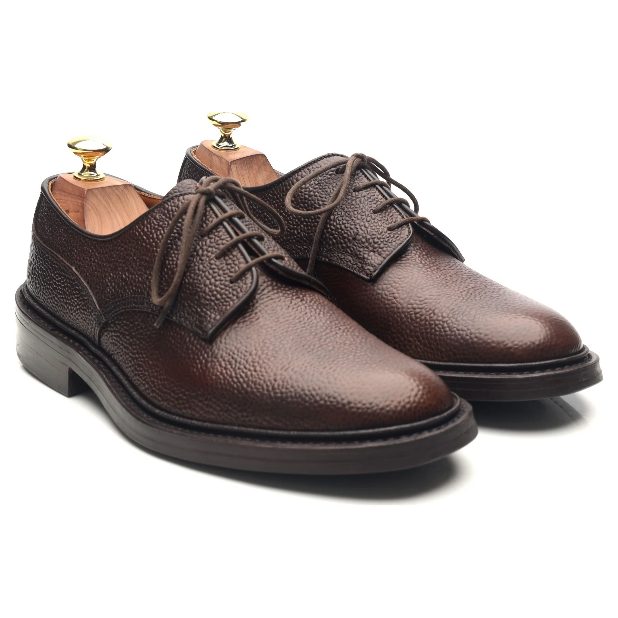 '6314' Brown Leather Derby UK 7 - Image 7