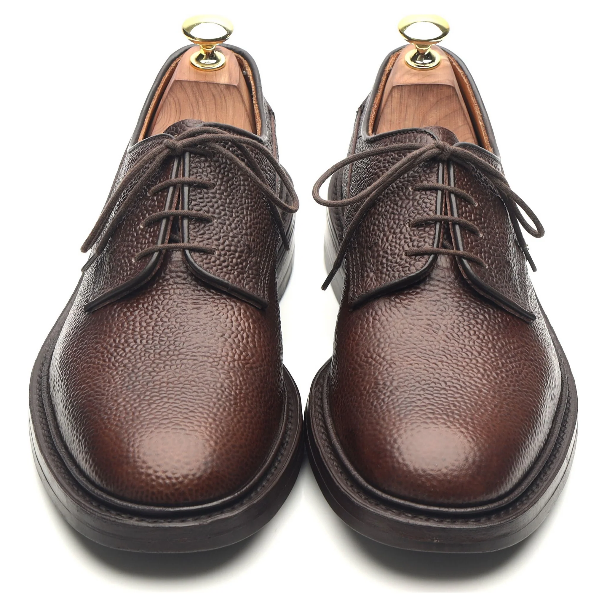 '6314' Brown Leather Derby UK 7 - Image 9