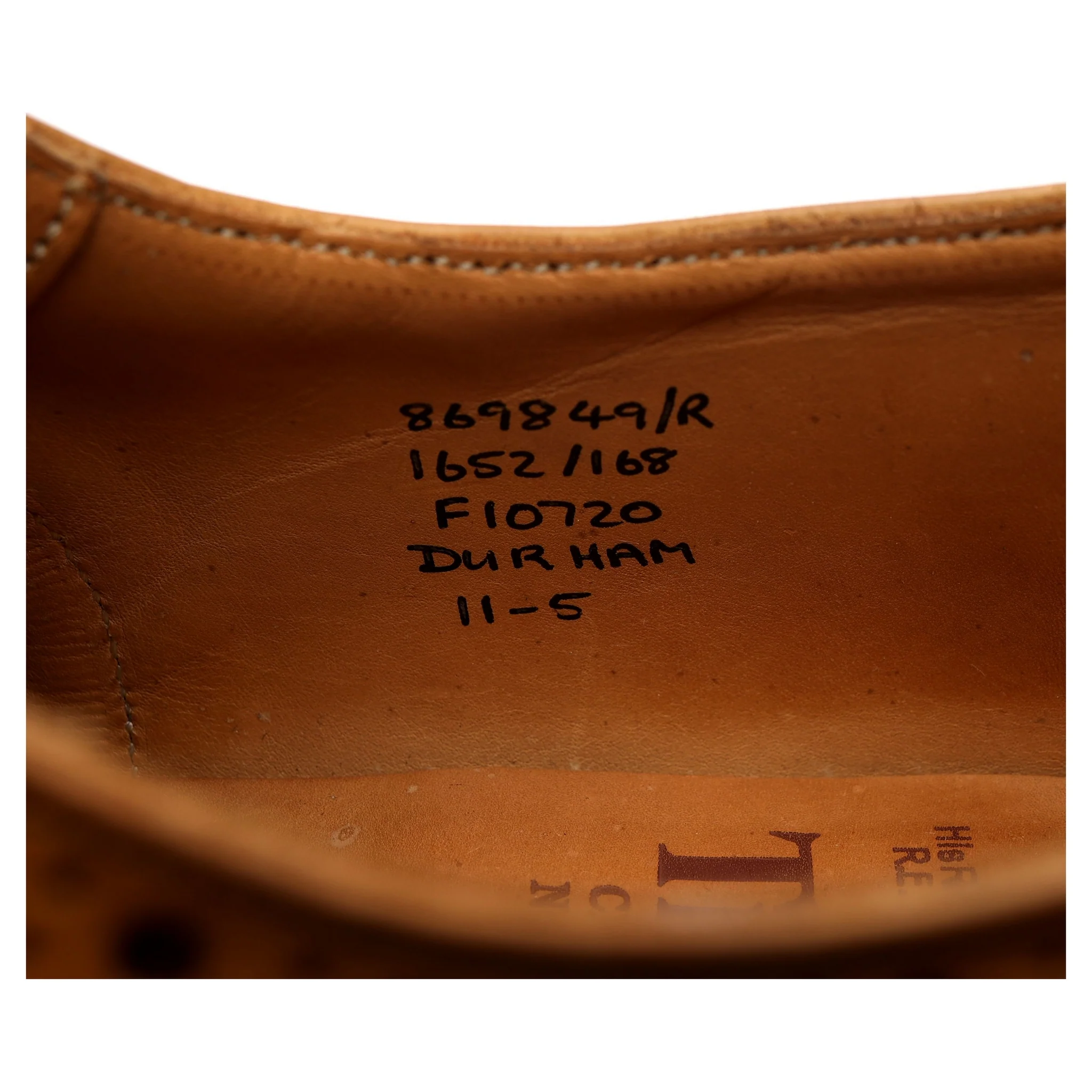 'Durham' Tan Brown Leather Derby Brogues UK 11 - Image 13
